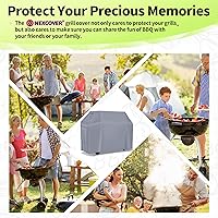 Vista 7 de NEXCOVER - Funda de parrilla de gas para barbacoa, cubierta impermeable de 50 pulgadas, funda de parrilla resistente para exterior, material Gris