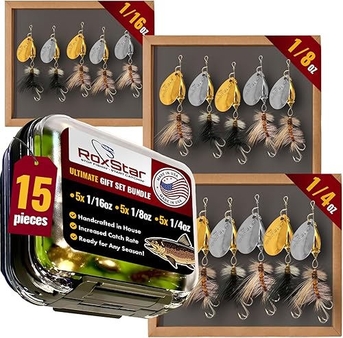 RoxStar Fly Strikers - Juego de regalo definitivo  Probado a nivel nacional para pescar cualquier hilandero de pesca. Hecho a mano en los Estados disponible en Yaxa Costa Rica