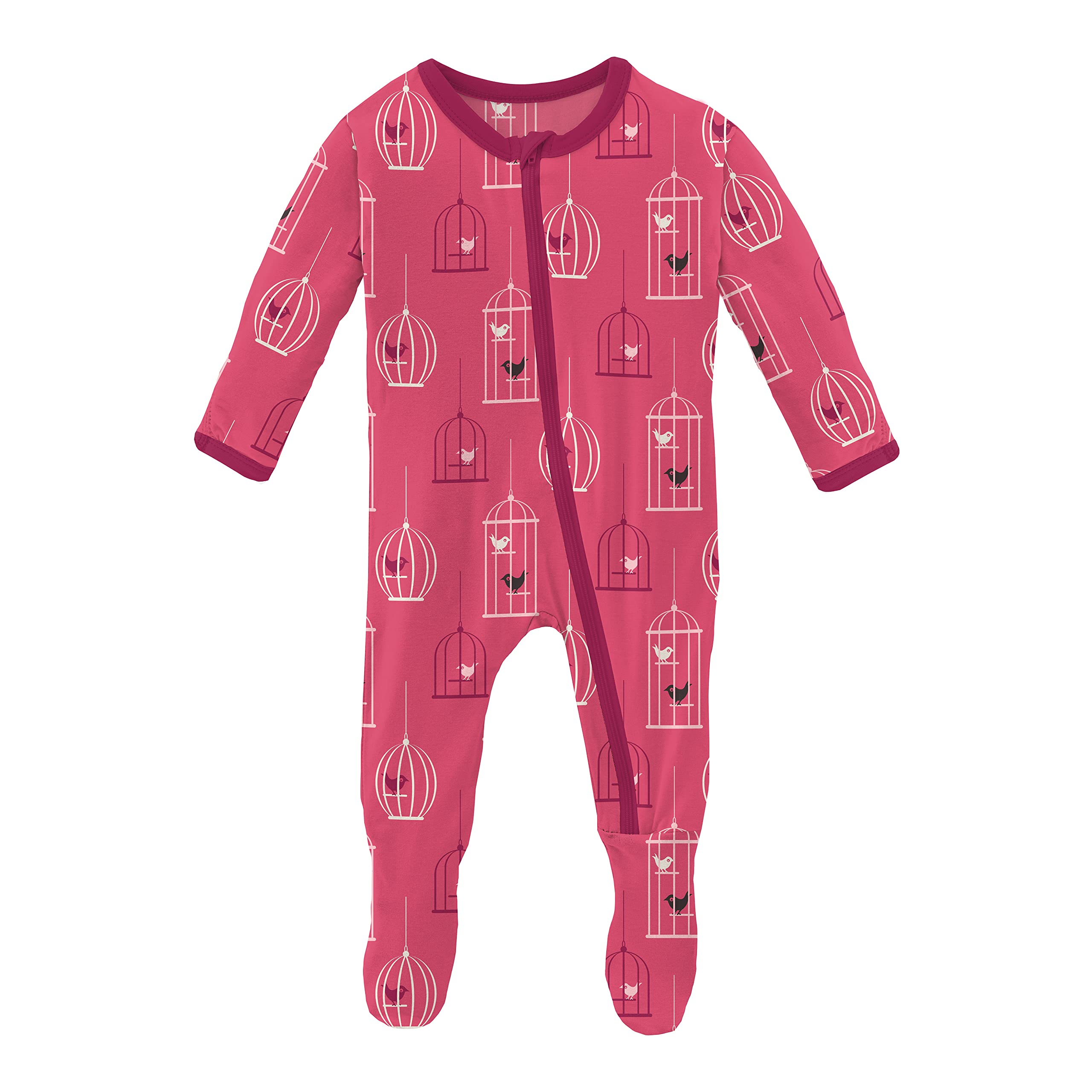 KicKee Baby &amp; Toddler Zipper Footie – Ultra-Soft Viscose from Bamboo Pajamas with Flip Paws &amp; Grips