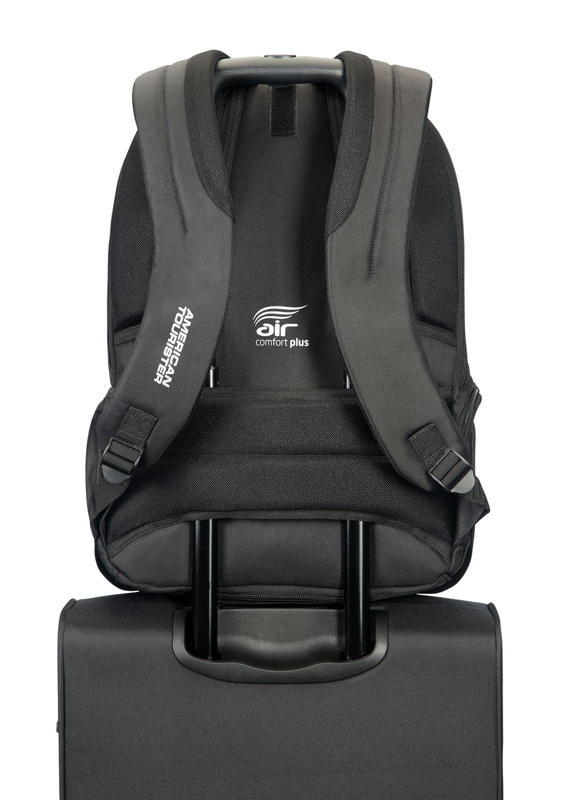 American Tourister Urban Groove UG7 - Zaino Porta PC 15,6" (46 cm) - Zaino Ufficio Leggero e Compatto con Porta Bottiglia e Smart Sleeve - 26L - Nero
