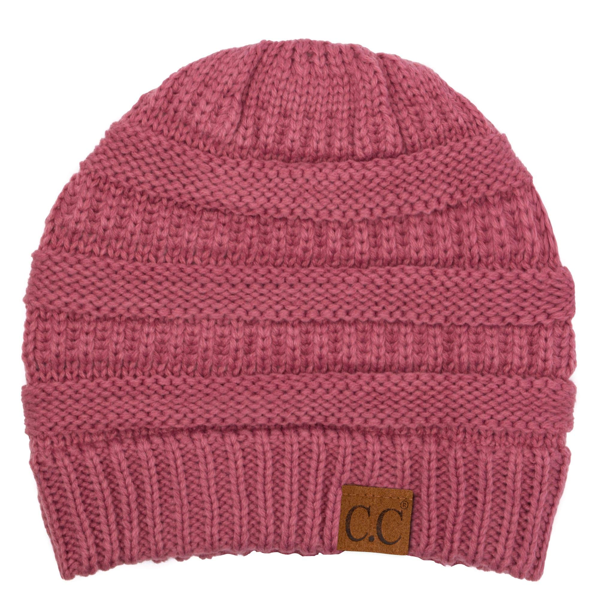 C.C Trendy Warm Chunky Soft Stretch Cable Knit Beanie Skully, Winter Mint, One Size — view 28