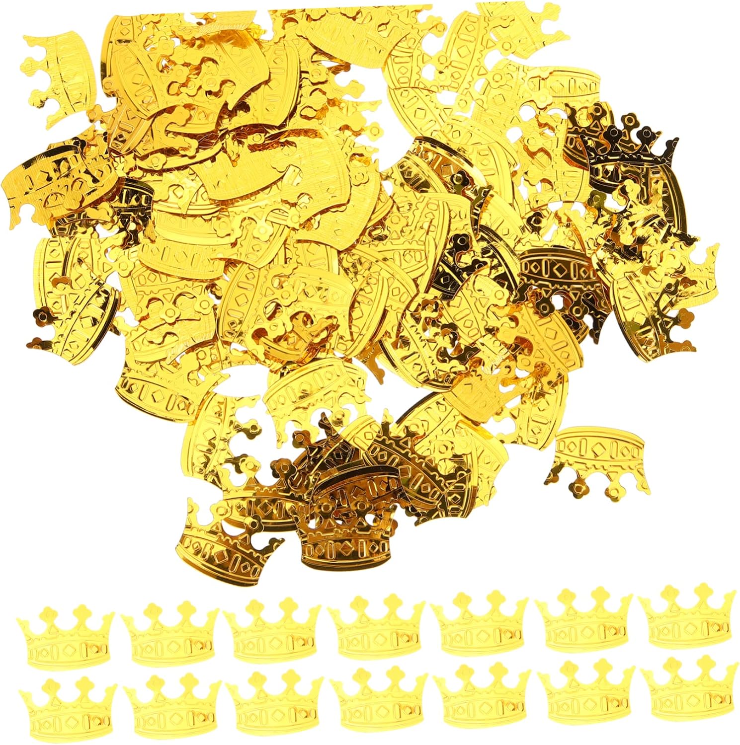 COLLBATH Gold Crown Confetti Table Scatter Party Supplies for Wedding Birthday Baby Shower Decor 0.78X0.59In Sparkling Celebration Paper Shreds