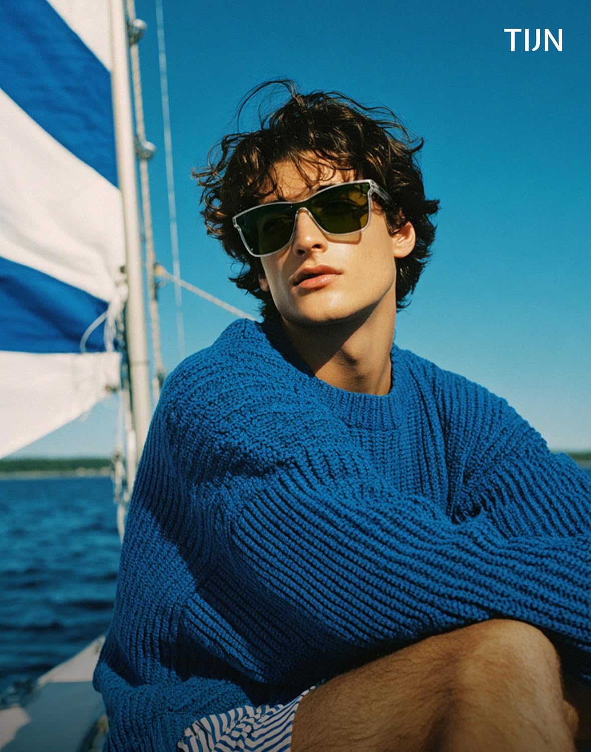 TIJN Polarized Sports Sunglasses for Men Women UV400 Protection Wrap Around for Cycling Running Fishing - Image 2