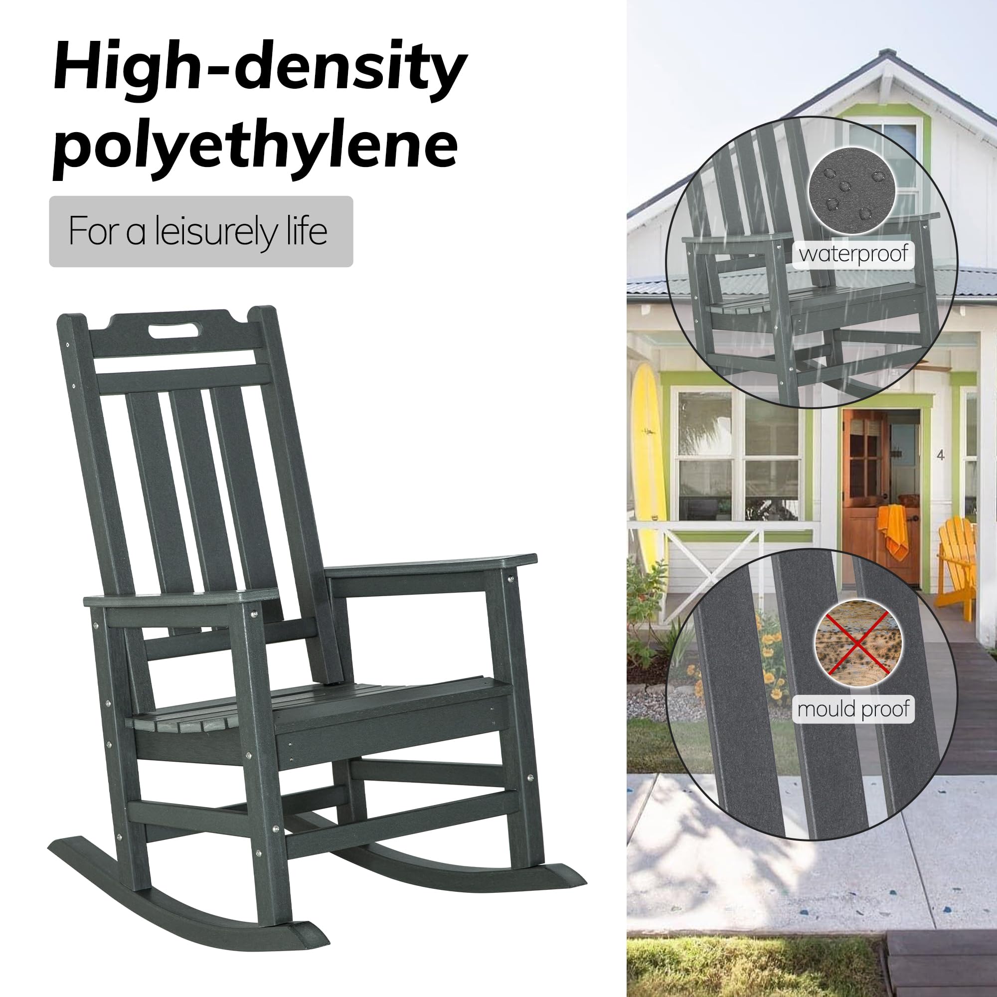 Mguio Outdoor Wooden Rockers For Outside Party In The Usa Outdoor