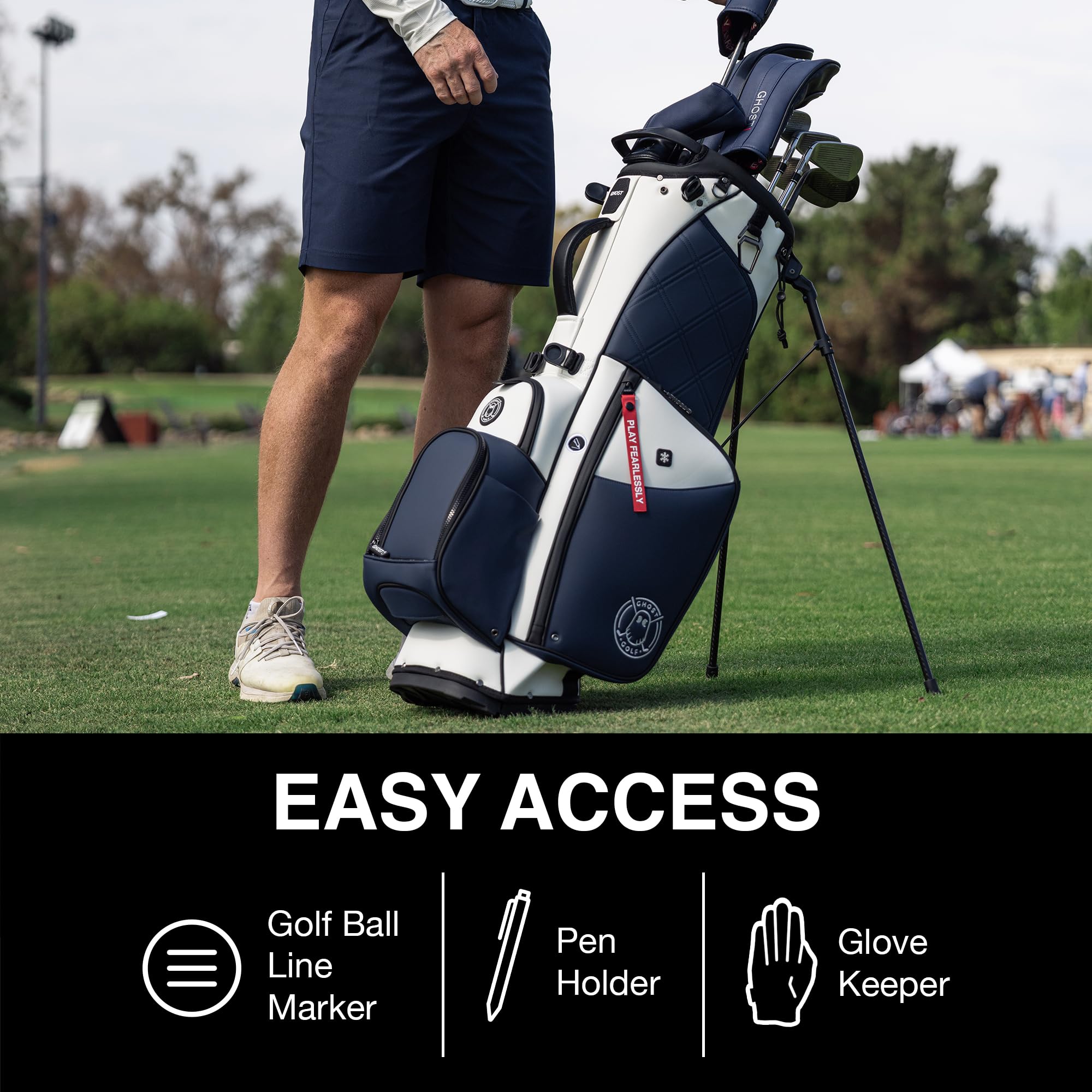 Amazon.co.jp: GHOST GOLF キャディバッグ ANYDAY 14分割 11インチ