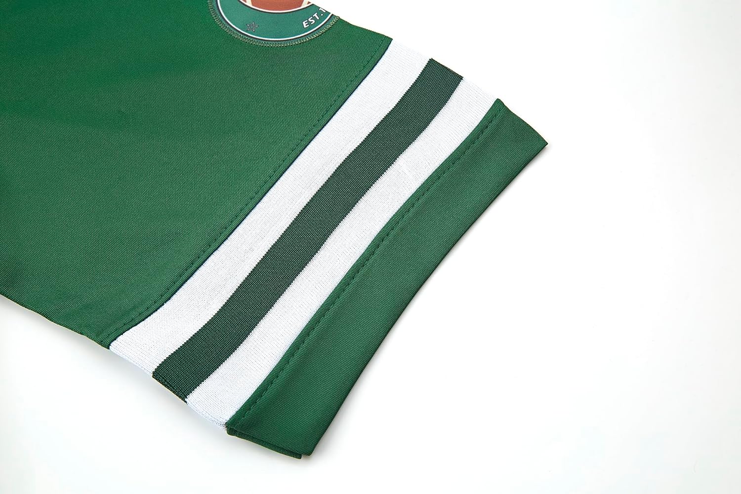 Custom Mens/Youth Football Stitched T-Shirt for Sports Fan Green No Brand/Logos