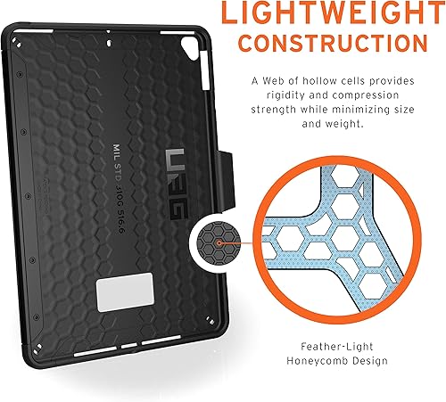 Miniatura 5 de URBAN ARMOR GEAR UAG Diseñado para Funda de iPad 10.2 Negro 9ª Generación 2021 y 8ª Gen 2020 con Correa de Mano Delgada Slim Militar Probado contra