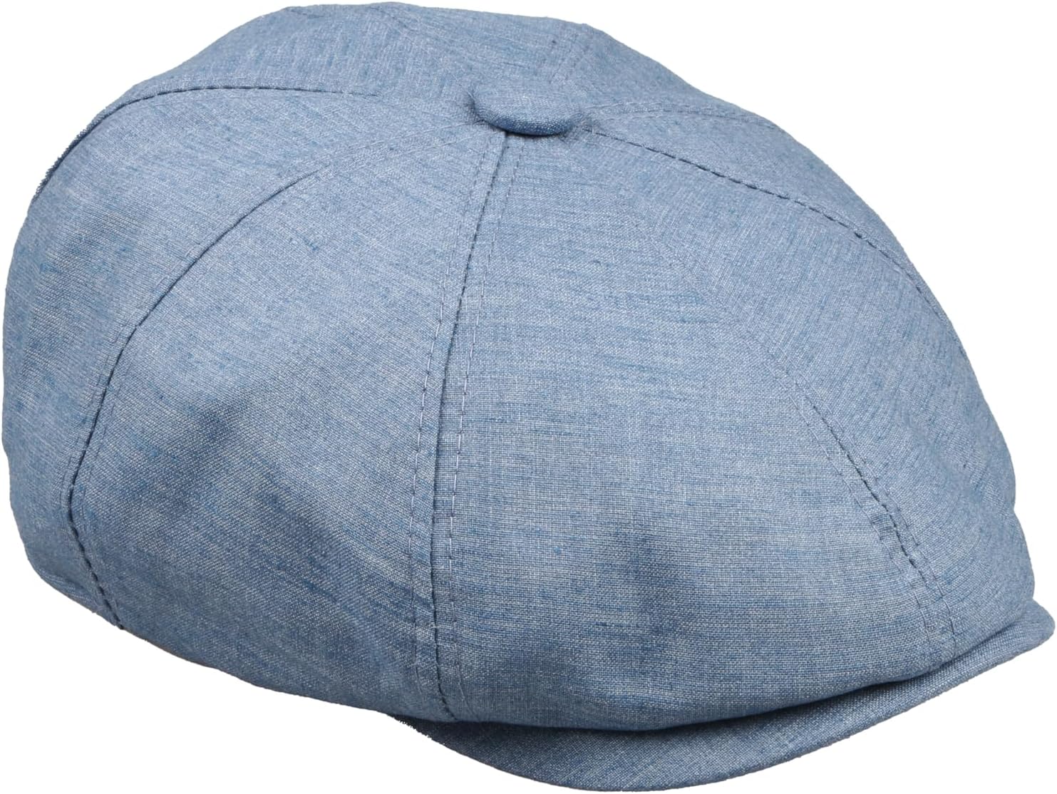 8 Panel Newsboy Cap – Linen Blend with 100% Cotton Lining - Image 3