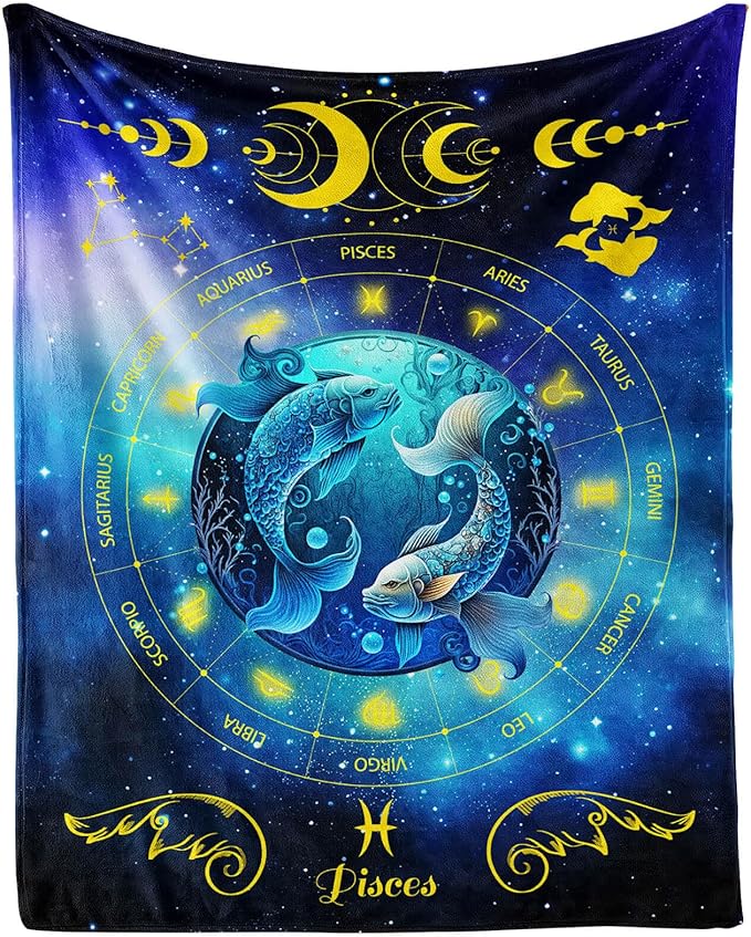 Pisces Zodiac Blanket, 60