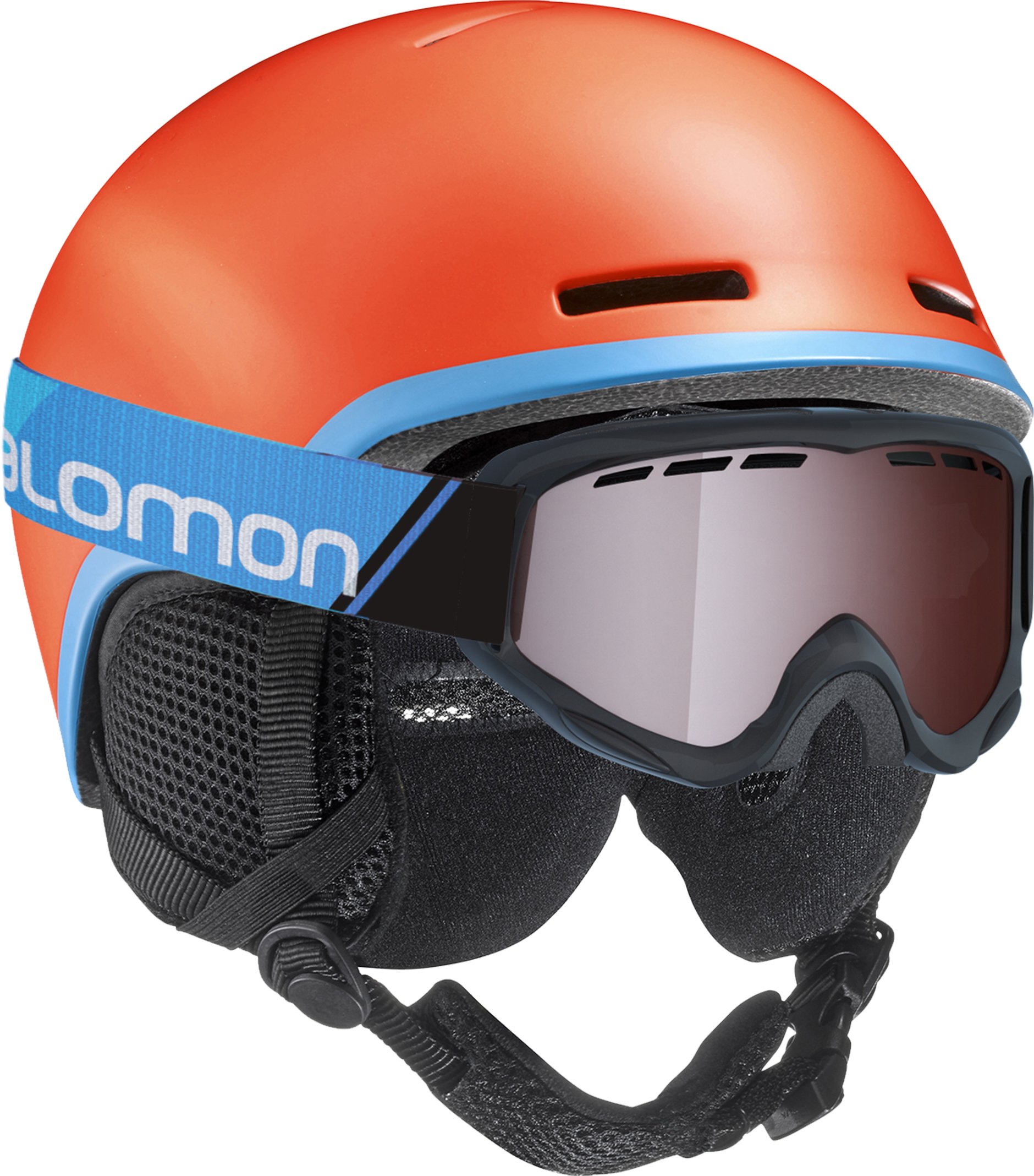 Salomon, Junior's Unisex Multipurpose Skiing and Snowboarding Helmet, In-Mold construction + Interior EPS Foam, Size S, Circumference 49-53 cm, GROM, Fluo Orange/Blue, L37773400: Buy Online at Best Price in Egypt