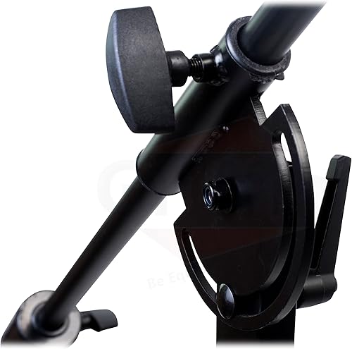 Miniatura 6 de GRIFFIN Soporte de micrófono con ruedas de 11 pies de alto (edición extendida Xheight) con brazo telescópico y base de trípode, soporte con ruedas