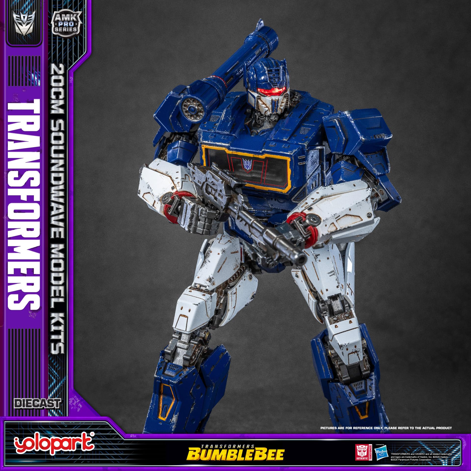 YOLOPARK Transformers:AMK PRO Soundwave und Ravage Actionfigur | 7,87 Zoll Transformers Action-Figur mit verbesserter Bewaffnung, bewegliches Sammlermodell-Set für 15-Jährige und Ältere
