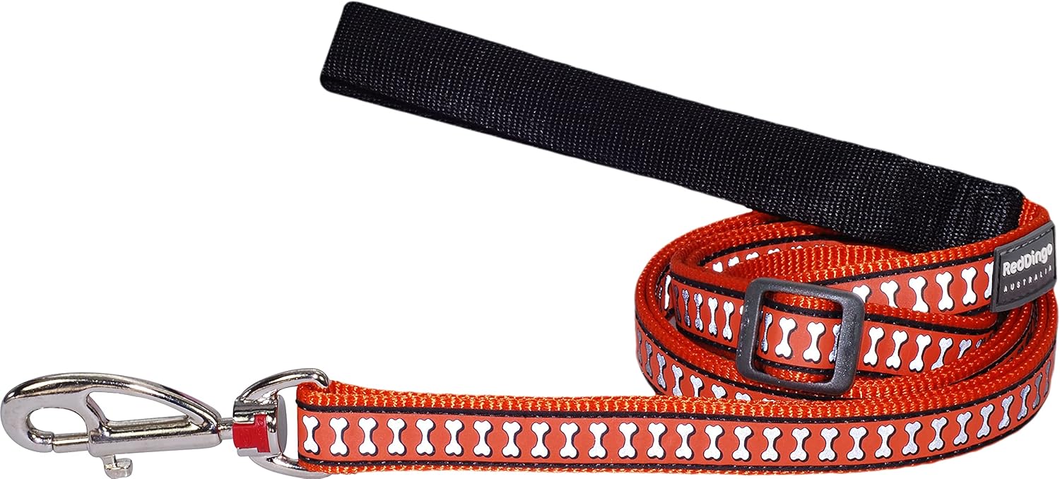 Red Dingo Reflective Dog Lead, Large, Dark Blue