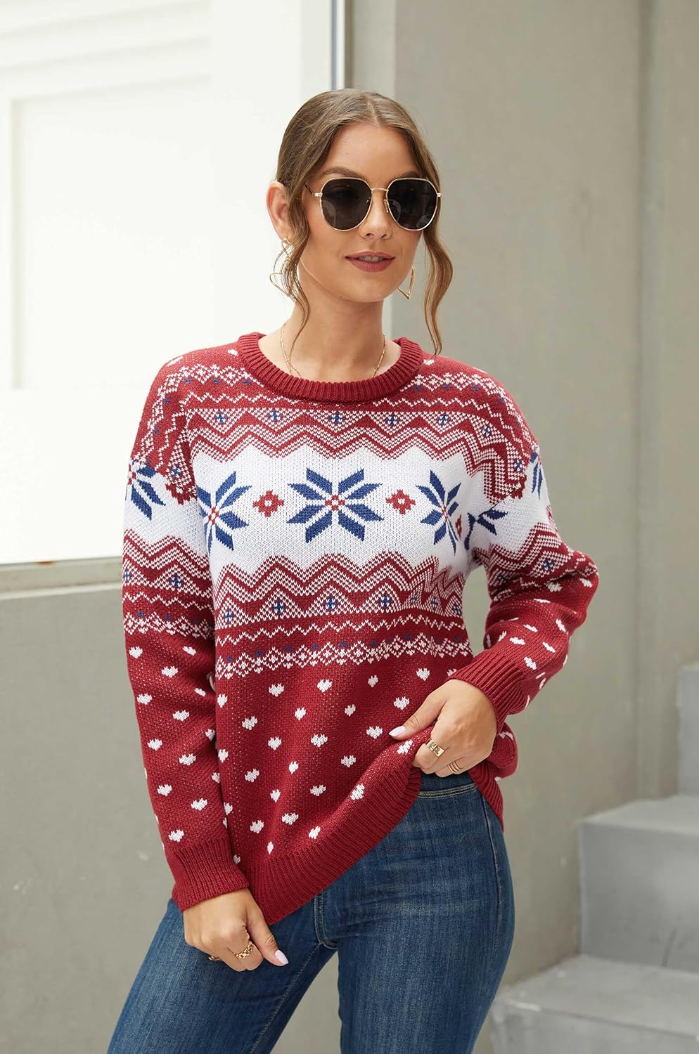 Jouica Women's Fall Lightweight Sweater Knit Casual Pullovers Sweaters for Women - Image 4