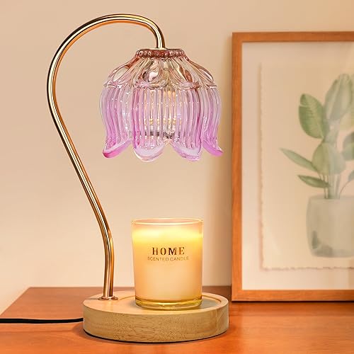 Miniatura 9 de NONVJJ Lámpara calentadora de velas, lámpara calentadora de velas con temporizador, luz calentadora de velas compatible con varias velas para