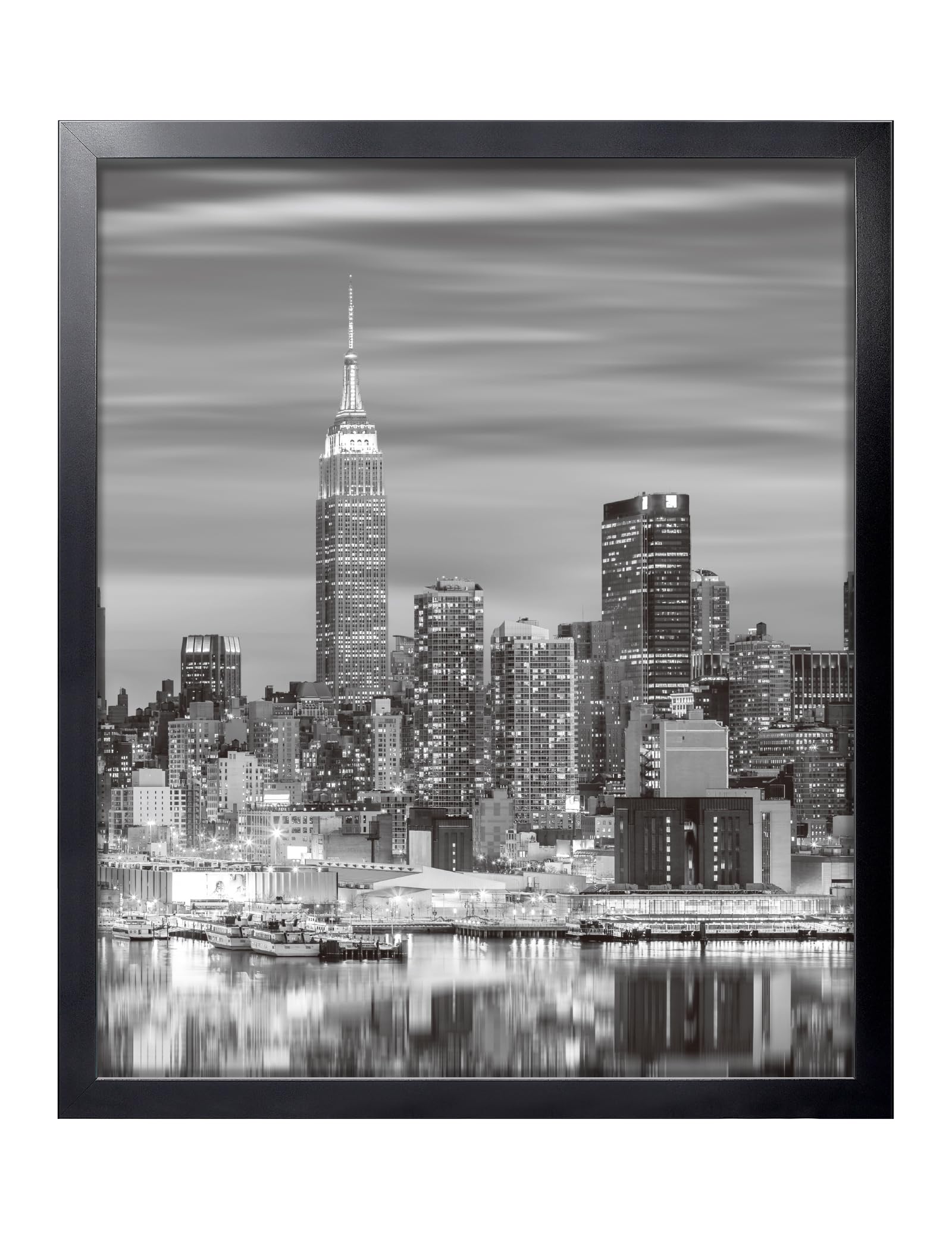 24x30 Picture Frames Black 1 Pack, Wood 24x30 Panoramic Picture Frame for Wall Mounting, Simple and Classic Style Suitable for Decorating Houses, Offices, Hotels