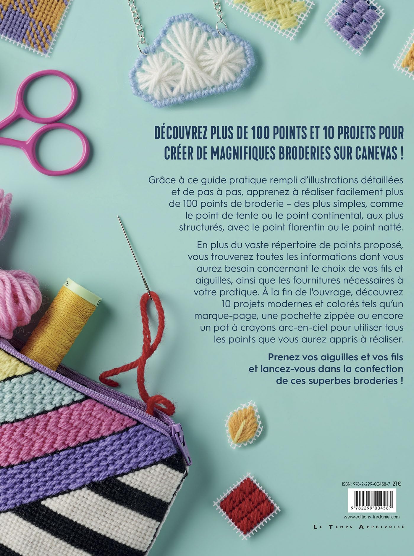 Broderie sur canevas - Un broderie de points contemporains