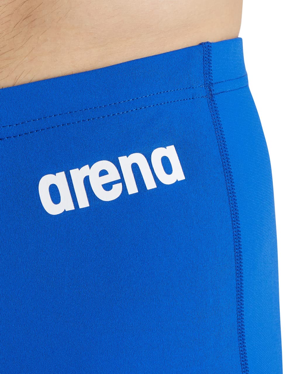 arena Męski strój kąpielowy Solid Team, szybkoschnący strój kąpielowy, materiał MaxLife Eco o maksymalnej odporności na chlor i ochronie UV UPF 50+