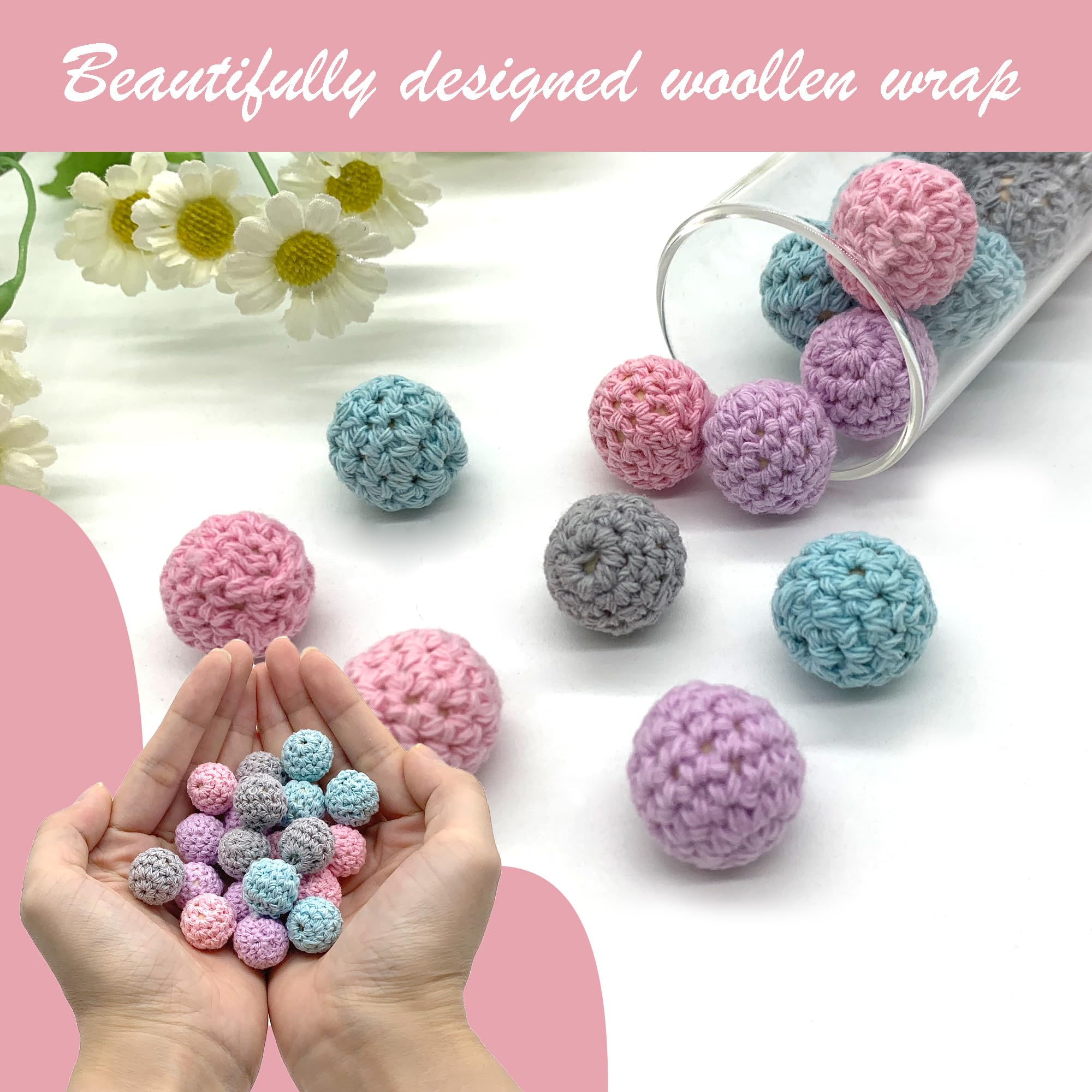 Decoendiy 100 Holzperlen Zum Basteln, 16 Mm, Bunt – Für Schmuck & DIY-Deko