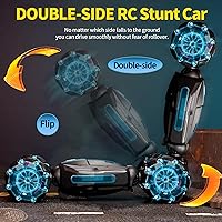 Vista 2 de Auto de control remoto 4WD para niños, autos RC de deriva con detección de gestos de 2.4 GHz, auto de acrobacias RC todoterreno controlado a mano