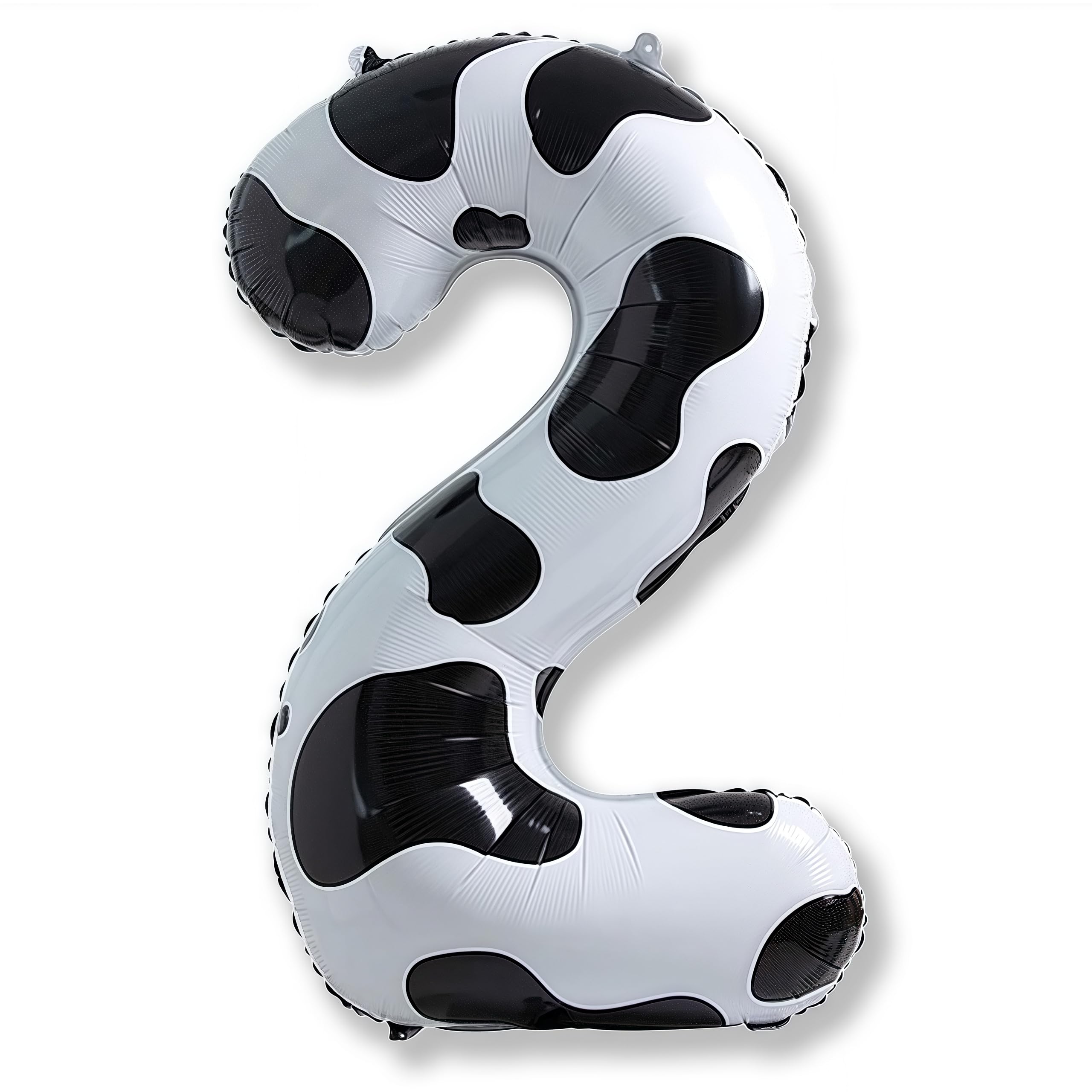 Kuh Deko Luftballon 2, 40 Zoll Helium Zahl 2 Luftballon Kinder Geburtstagsdeko, Folienballons Riesen Zahlen Ballon 2 für Mädchen Jungen Bauernhof Tierthema 2. Geburtstag Cowgirl Cowboy Party Deko