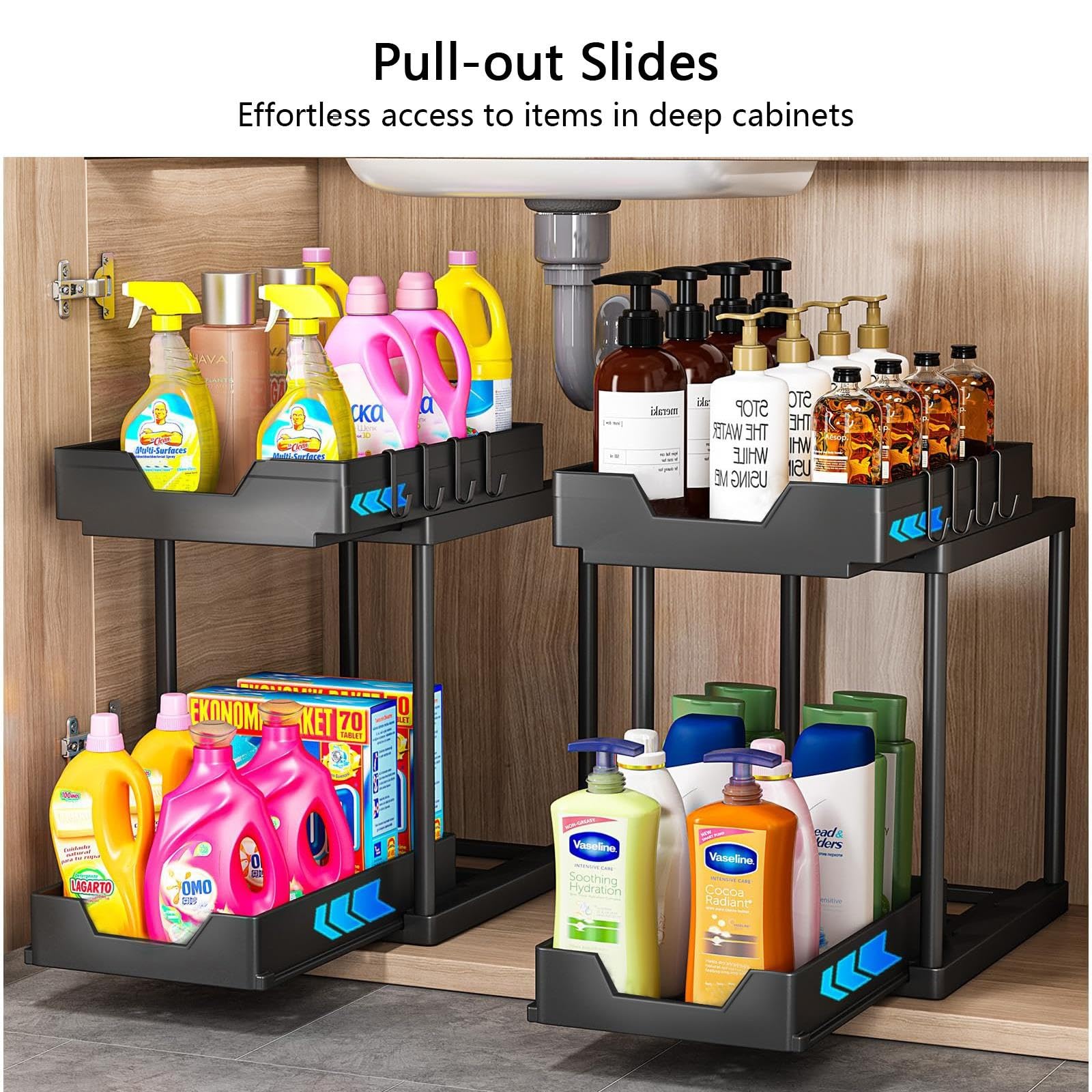 Unterschrank-Organizer 2er Set Doppel Ausziehbar