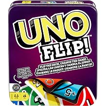 mattel games uno flip in robust metal tin - the classic card game with new twist for the whole family and children from 7 years gdg37