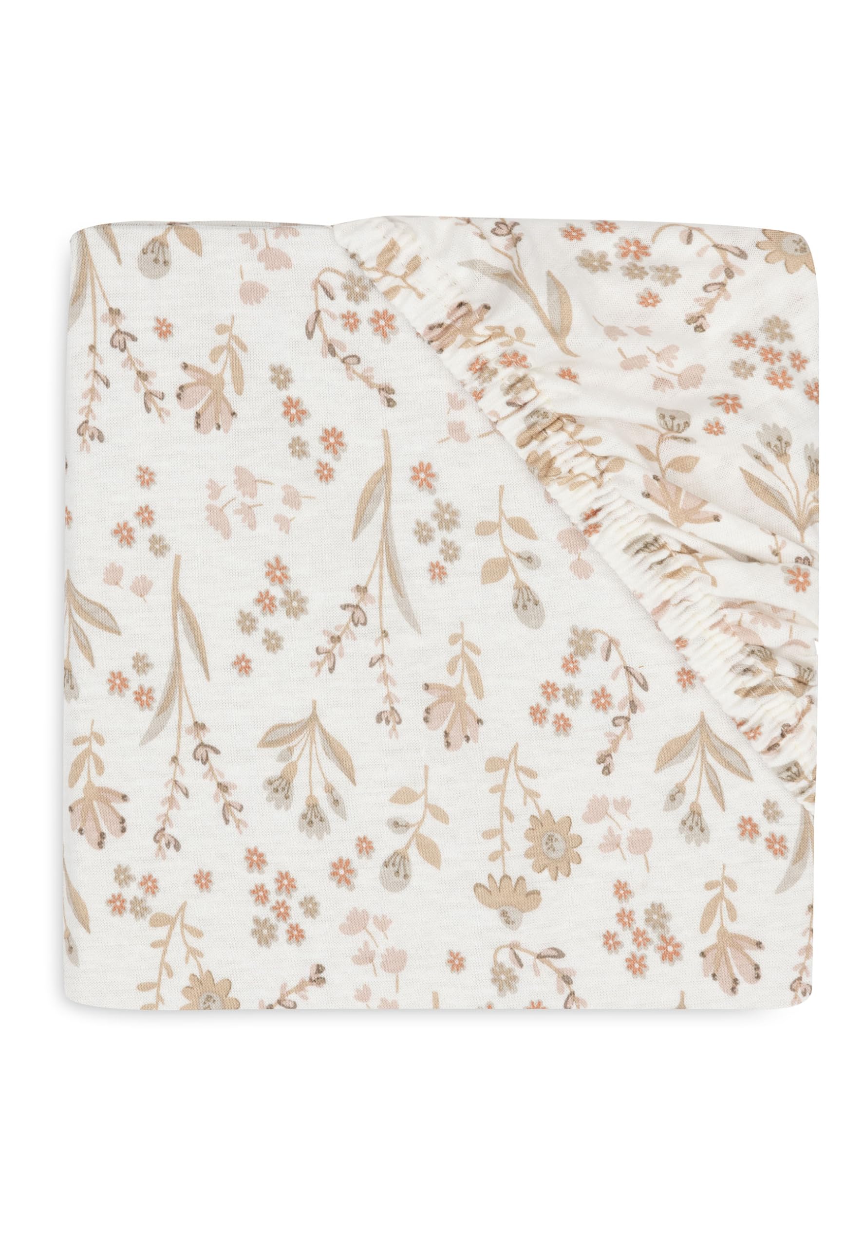 Jollein Jersey Fitted Sheet for Children's Bed Bloomy 60 x 120 cm 100% Cotton Fitted Sheet Oeko-Tex Certified