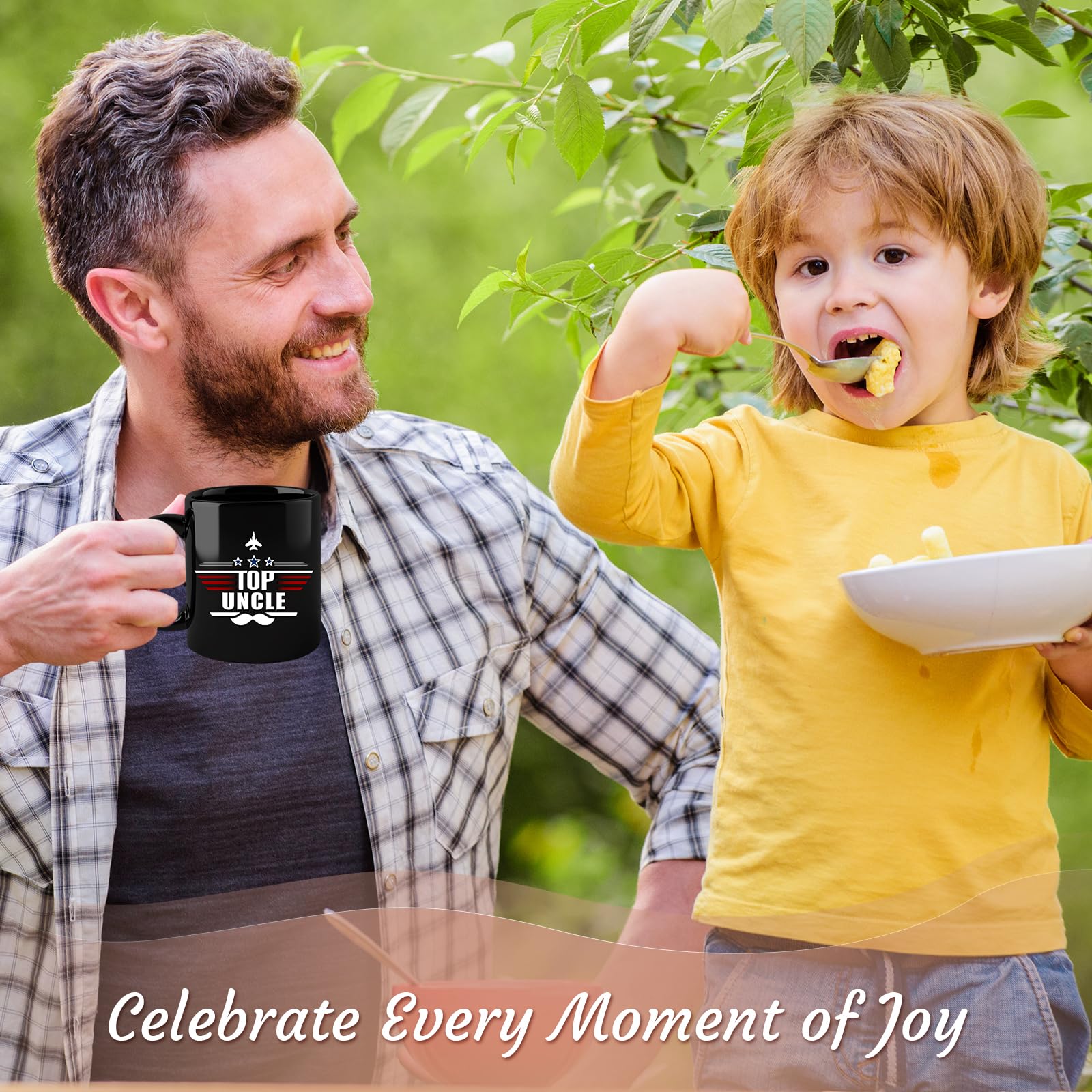 Top Uncle Mug 11Oz Uncle Fathers Day Gift from Niece Nephew, Uncles Father Day Birthday Gift, Ceramic Uncles Cup for Coffee,Milk and Tea Microwave & Dishwasher Safe