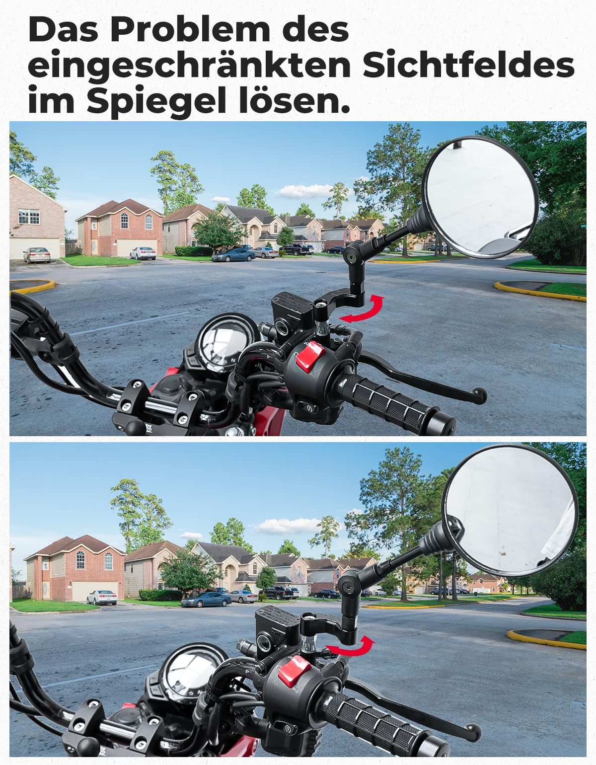 Przedłużenie lusterka motocyklowego M10 x 2 prawy gwint