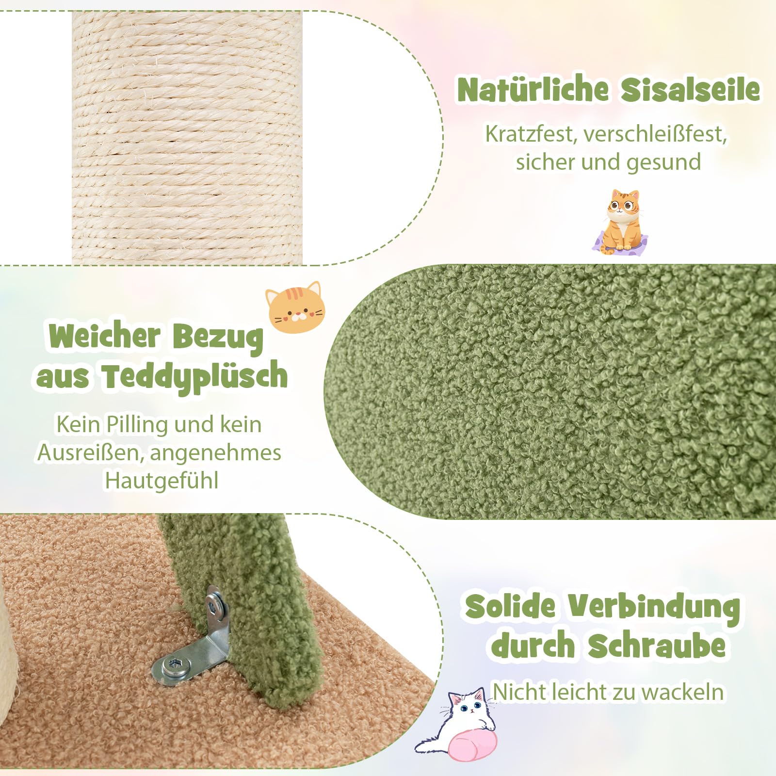 COSTWAY Drapak do Sufitu, Wysokość 218-253 cm, 5-Piętrowe Drzewko dla Kota z Legowiskiem, Kapsuła Kosmiczna, Drabinka do Drapania, Wysokie Drapaki, Meble