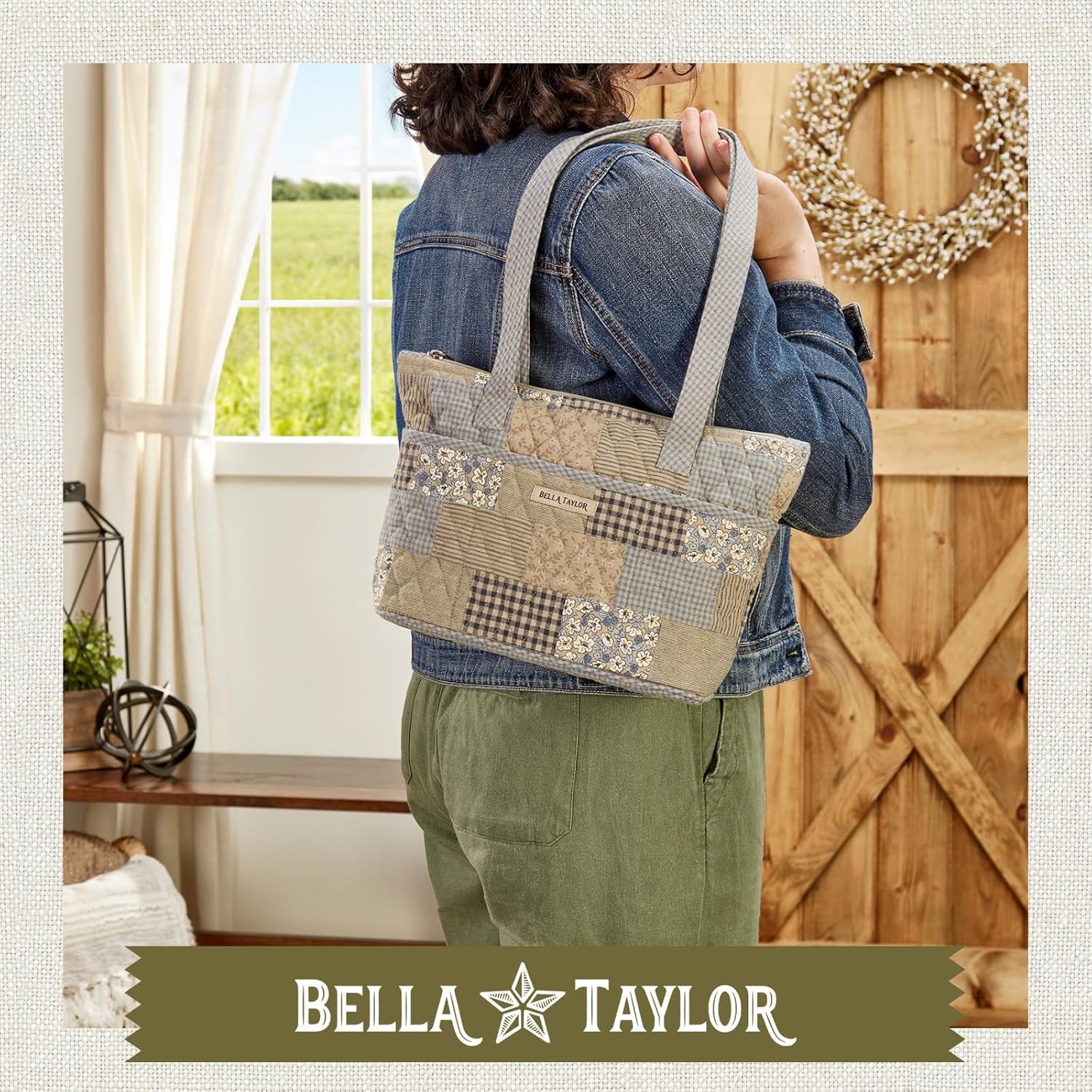Bella Taylor Small Tote, Quilted Purse for Women, Lightweight Fabric Handbag, 10 Pockets, Zip Top - Image 2