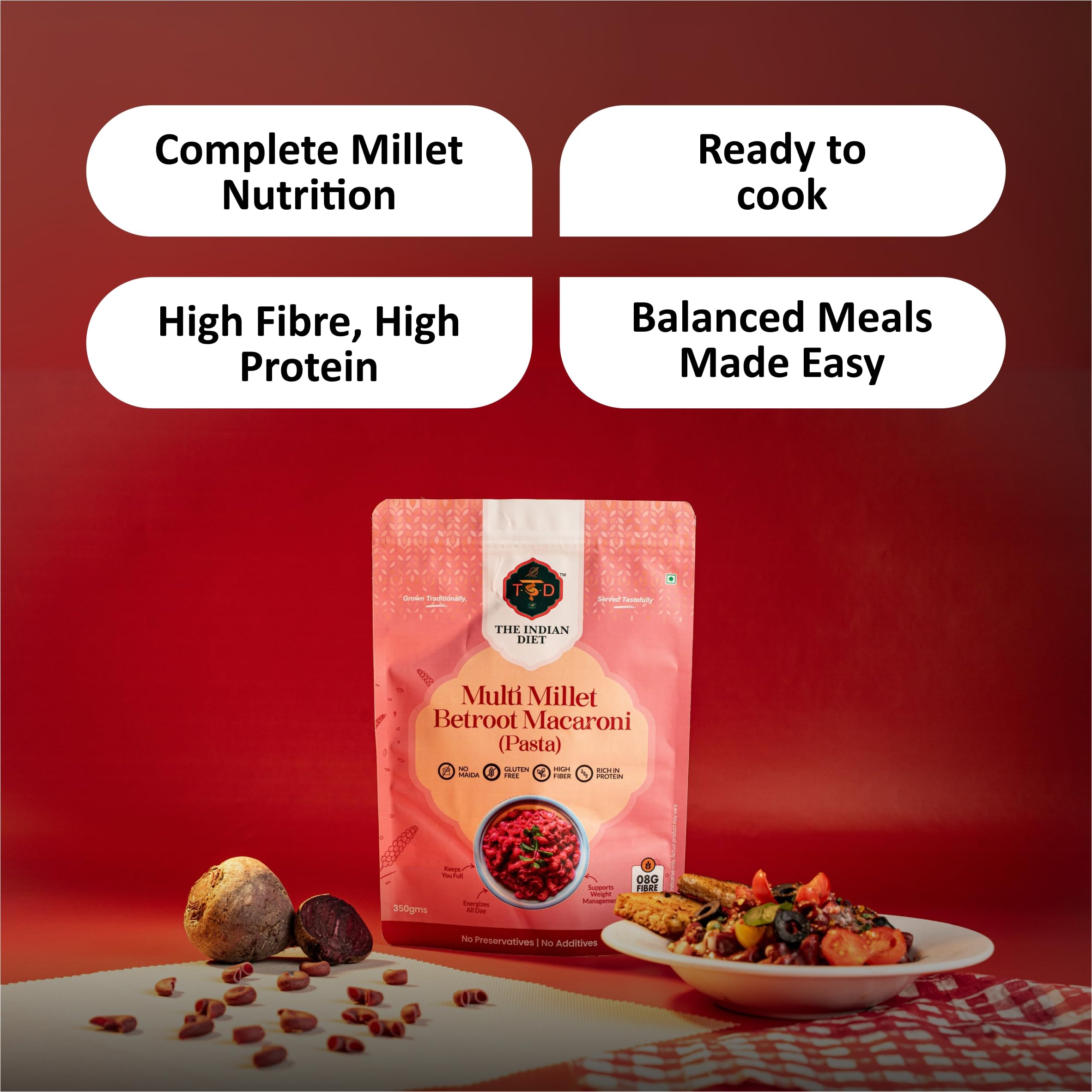 The Indian Diet 8-in-1 Millet Starter Superfood Pack | High Fiber & Protein | Grains, Flours, Flakes, Ready Mixes | No Added Preservatives | Pack of 8 1