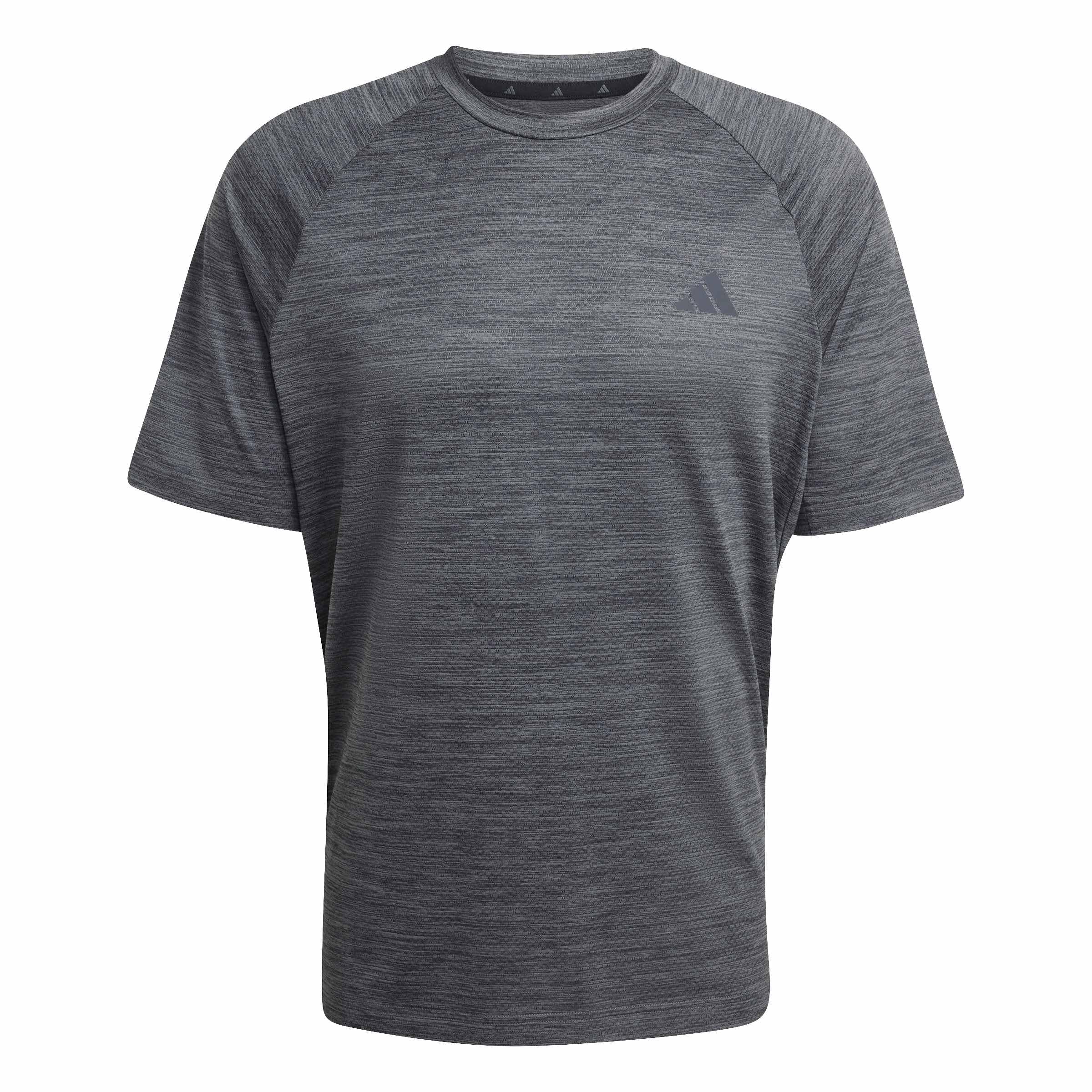 adidas Men's Tech Essentials Workout Shirt, Black/Grey Five, 3XL