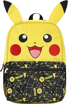 BIOWORLD Unisex Pokemon Pikachu Character 16 Backpack Black One Size