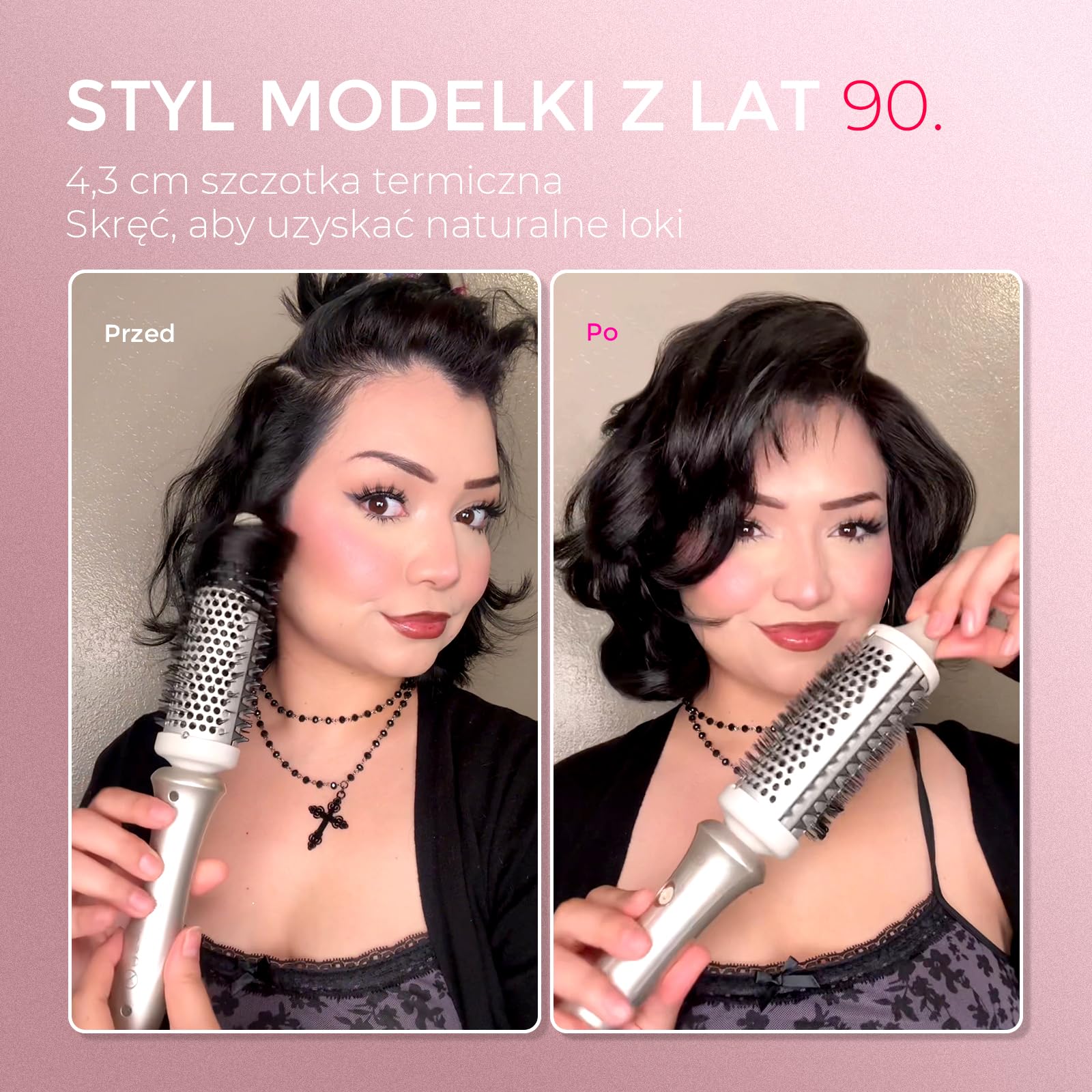 TYMO Stylux Szczotka Termiczna 43 mm do Tworzenia Naturalnych Loków