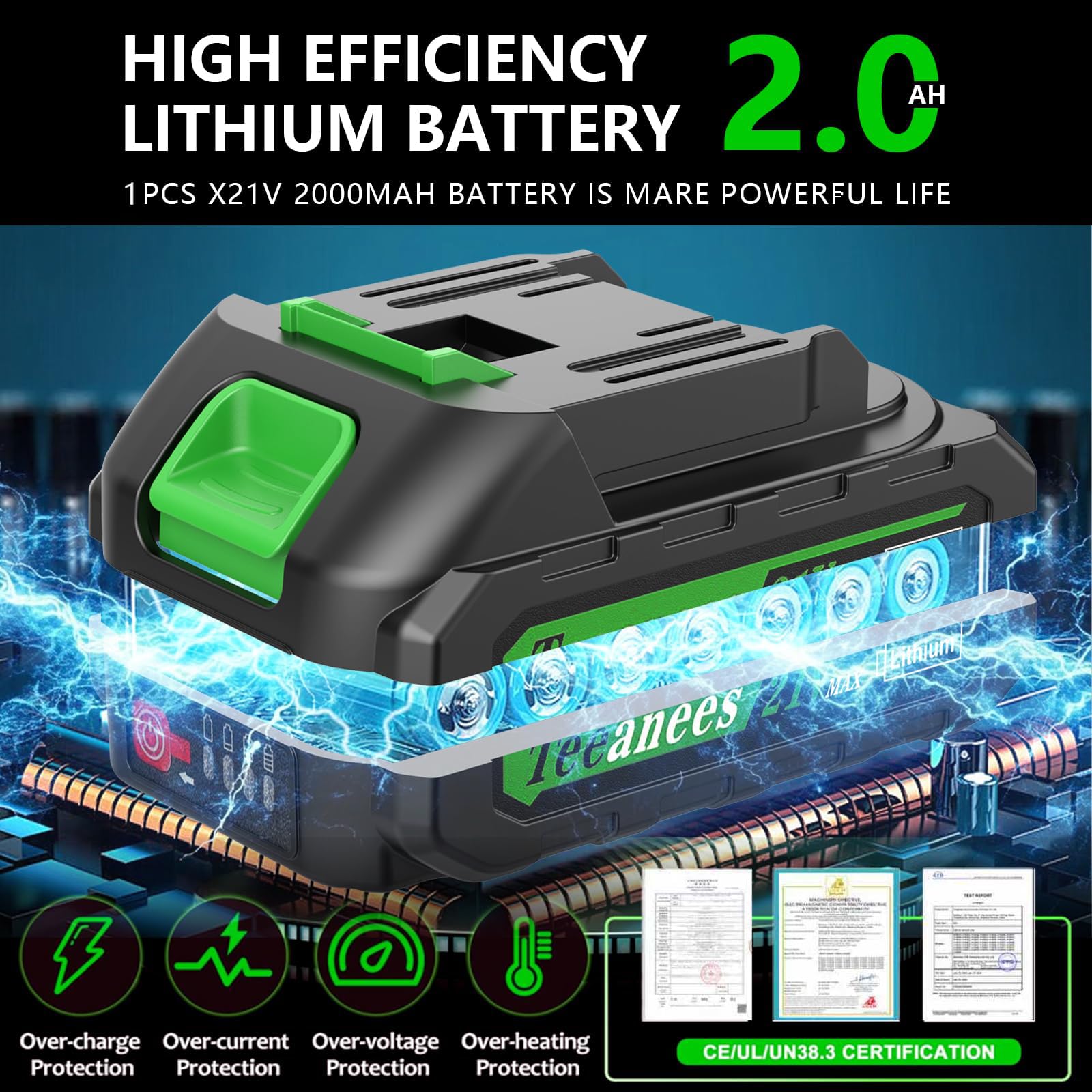 Mini motosierra inalámbrica de 6 pulgadas, motosierra eléctrica alimentada por pilas con engrasador automático, bloqueo de seguridad para cortar madera, podar árboles, jardín y uso doméstico