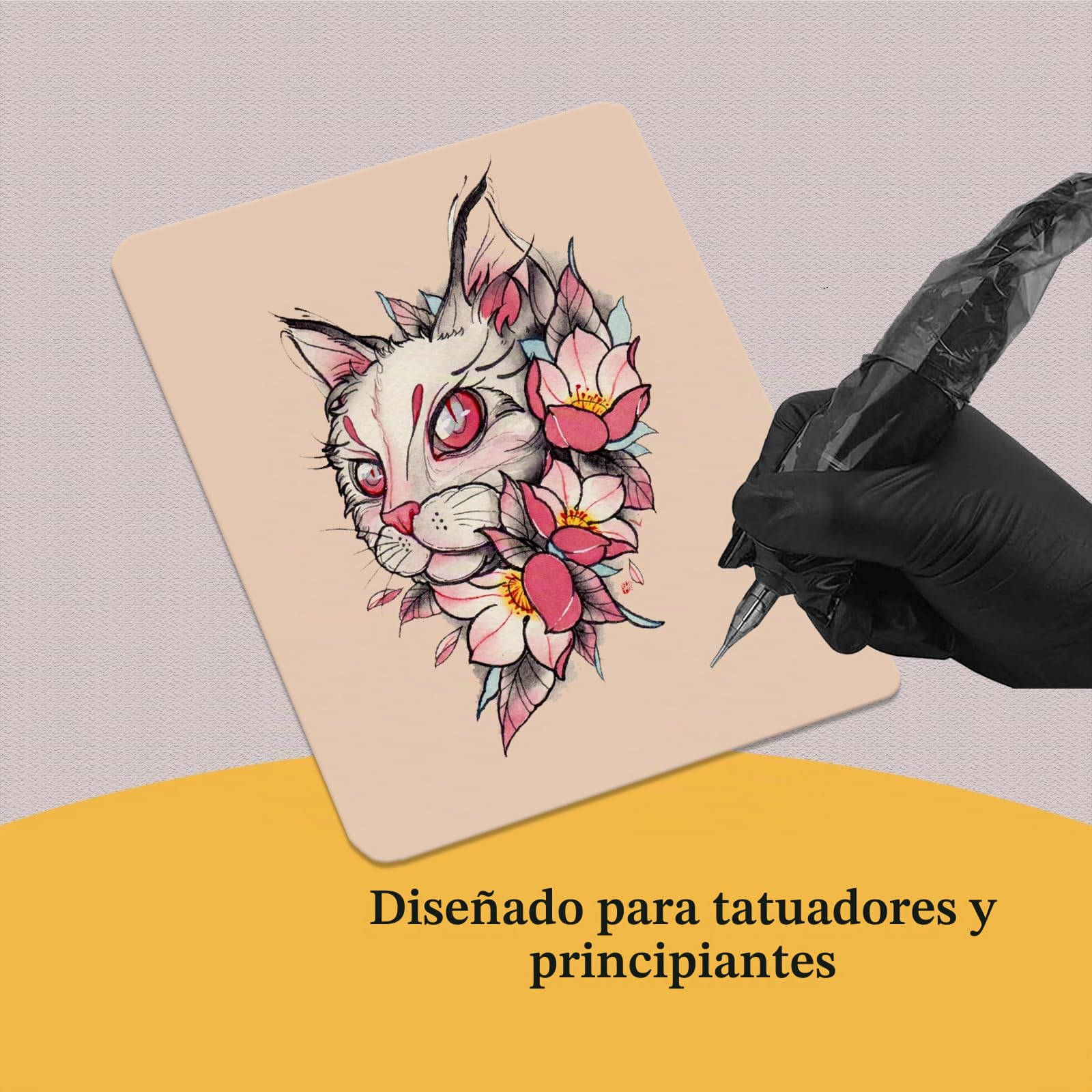 3mm Piel de Práctica de Tatuaje - PEPAX 10 Piezas 19 x 14 cm Piel de Práctica de Tatuajes en Blanco Piel de Tatuaje Falsa de Doble cara para Principiantes y Artistas