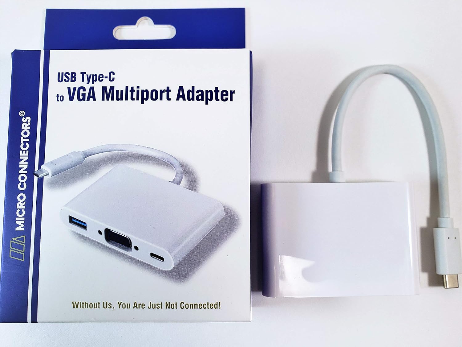 Micro Connectors USB-C to VGA Multiport Adapter - White (USB31-UCVGAU3)