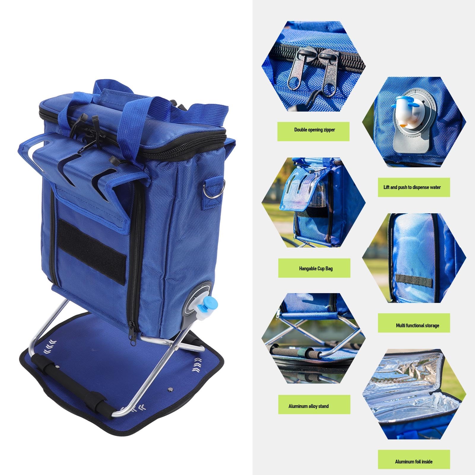 Keenso Sac Isotherme, Sac à Dos isolé Multifonctionnel, Conception étanche, Idéal pour Pique-nique et Voyage