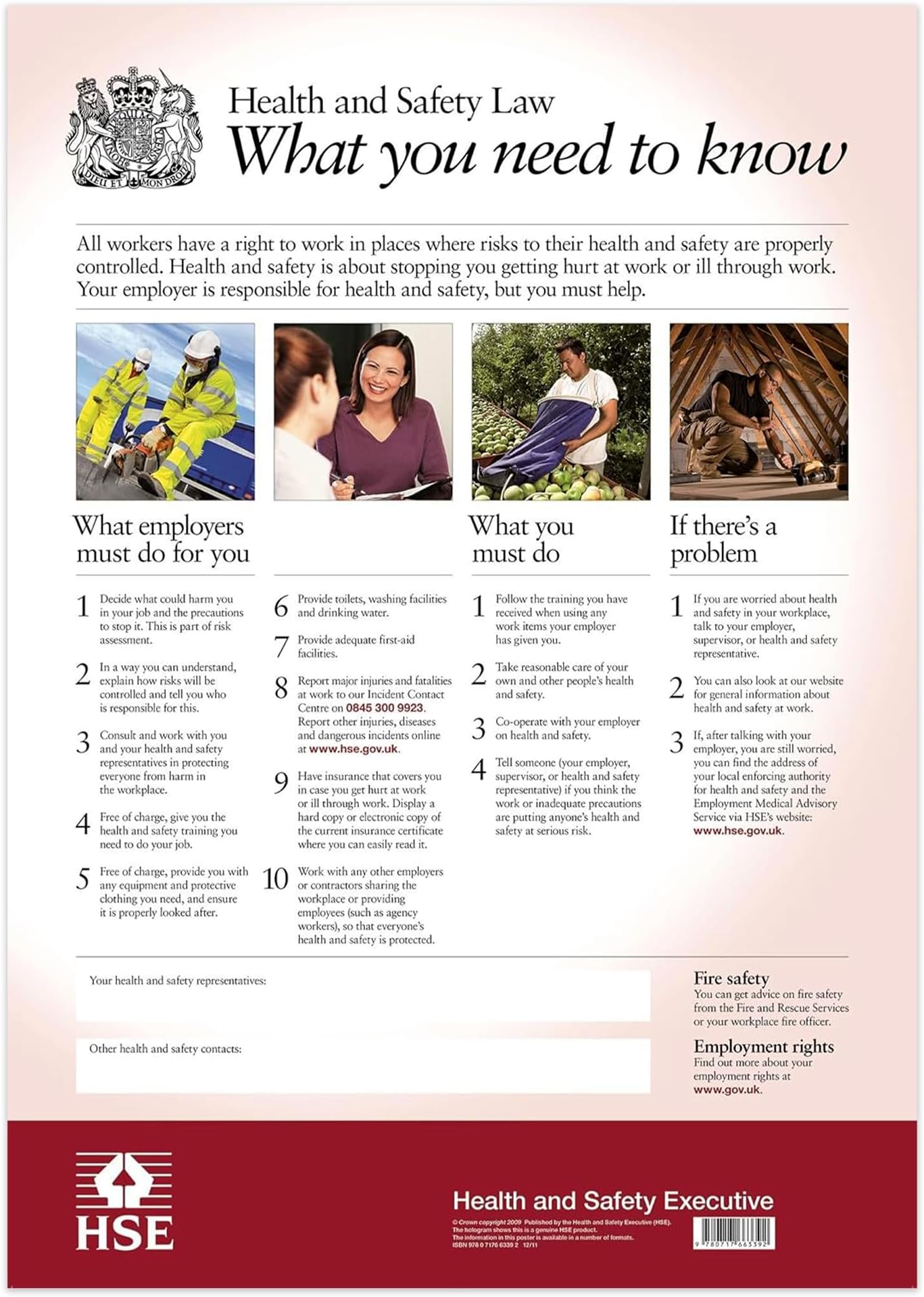 Seco PVC A2 Health & Safety Poster Sign – HSE Workplace Safety Information Notice - 420 x 594mm, 0.5mm