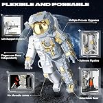 Space Astronaut Building Block for Boy 12+, Astronaut Building Block Set Flexible Space Explorer Toy with Display Stand, Cool Spaceman Building Set for Adults, 966Pcs