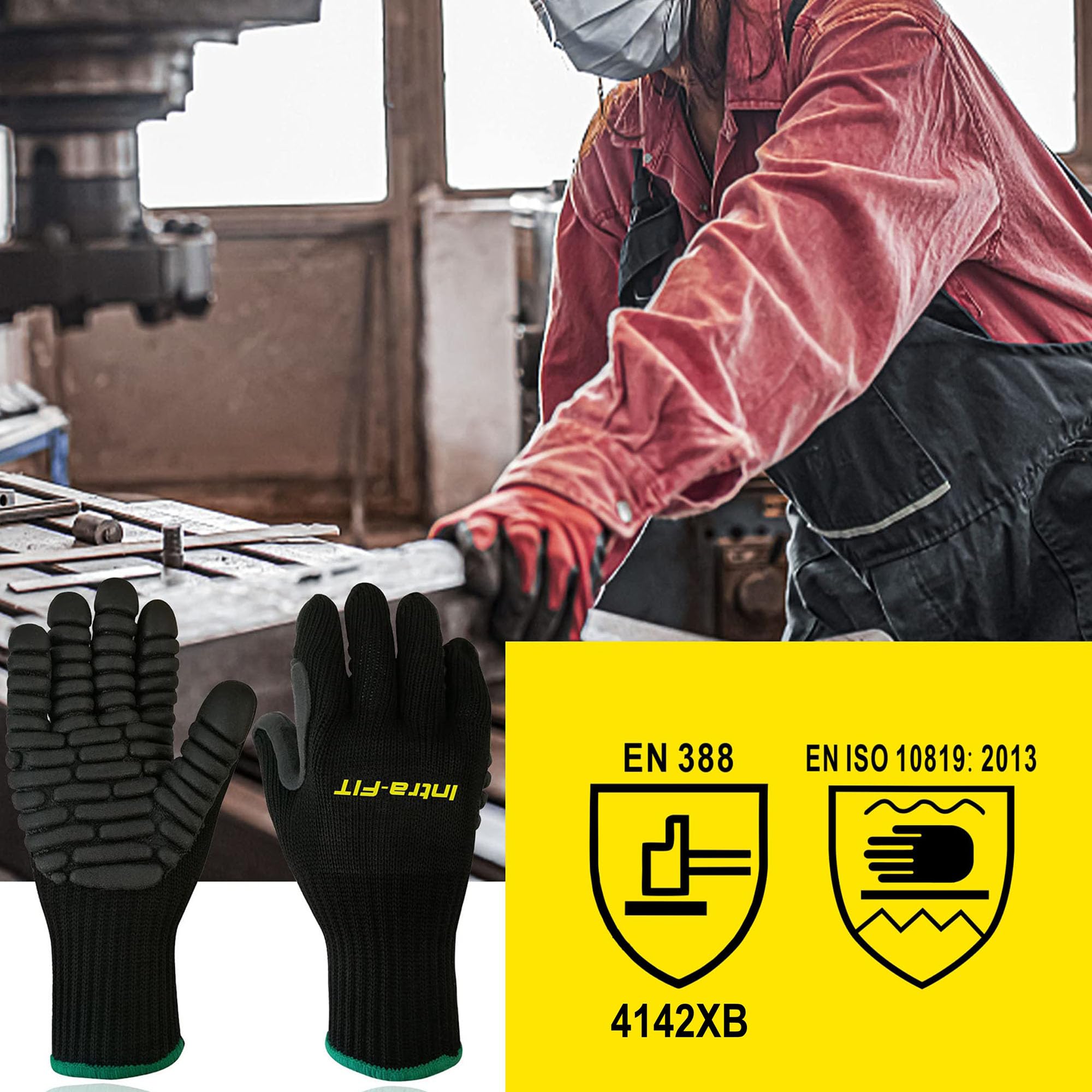 anti vibration gloves amazon Amazon.com: Anti Vibration Oil-proof Cut Resistant Safety Work Glove, ANSI  A5,Excellent Grip(Medium) : Tools & Home Improvement main image 0