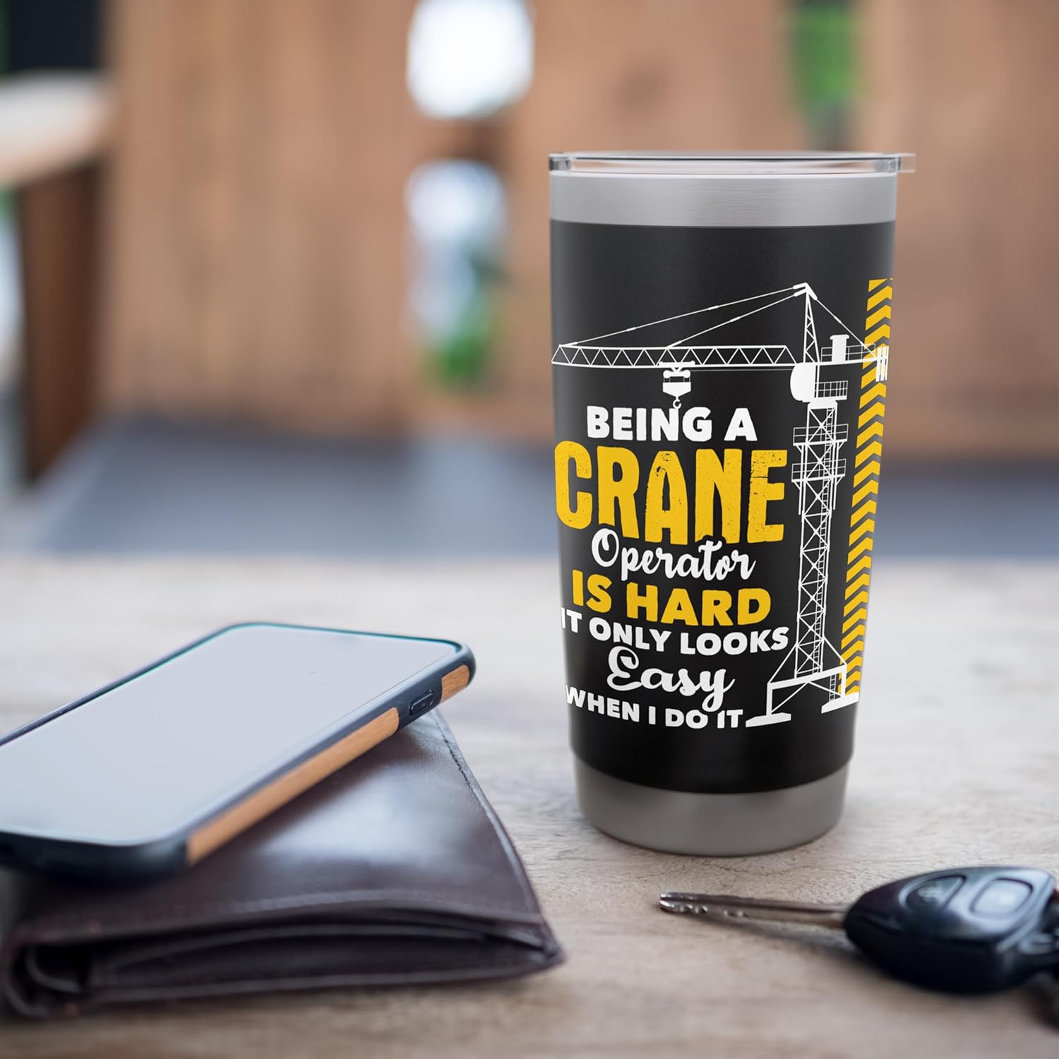 Being A Crane Operator Is Hard - Heavy Equipment Operator Stainless Steel Insulated Tumbler