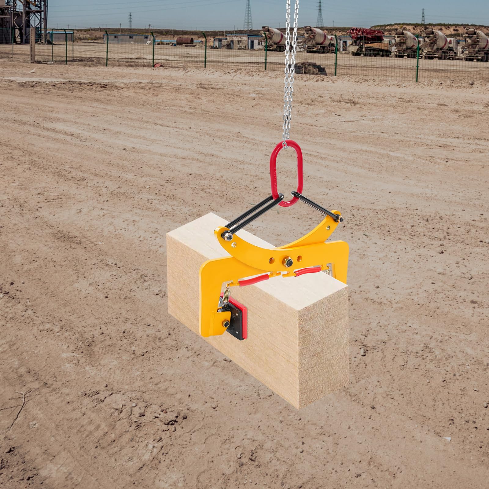 Pinza para bordillos (280 kg, apertura ajustable de 8 a 30 cm, para bordillos, madera, hormigón)