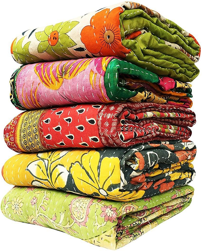 Bengali Vintage Kantha Indian Quilts Marusthali 50 Pieces Mix Lot Whole Sale Tribal Kantha