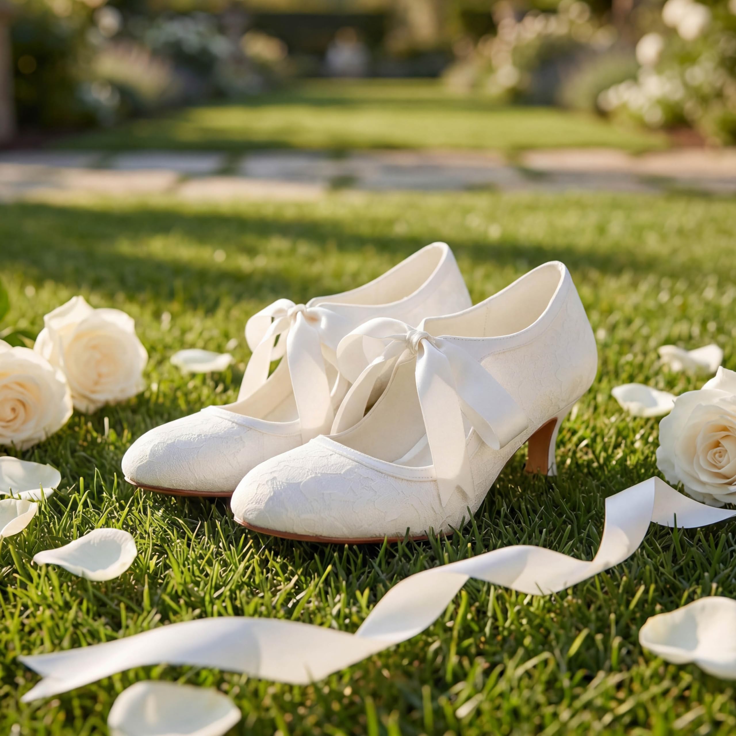 JIAJIA 14031 Hochzeitsschuhe Brautschuhe Spitze Damen Pumps