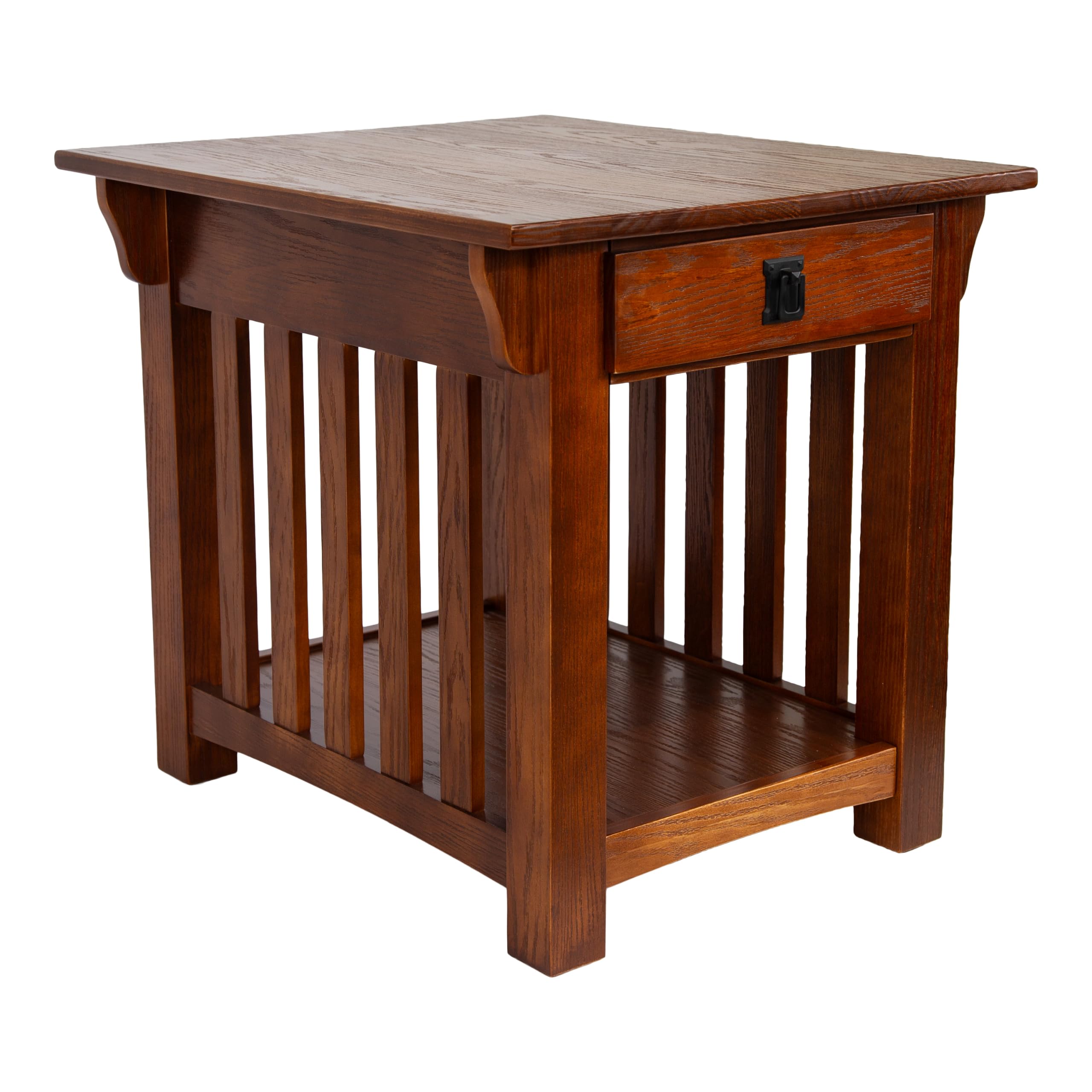 Leick Home Mission End Table in Medium Oak