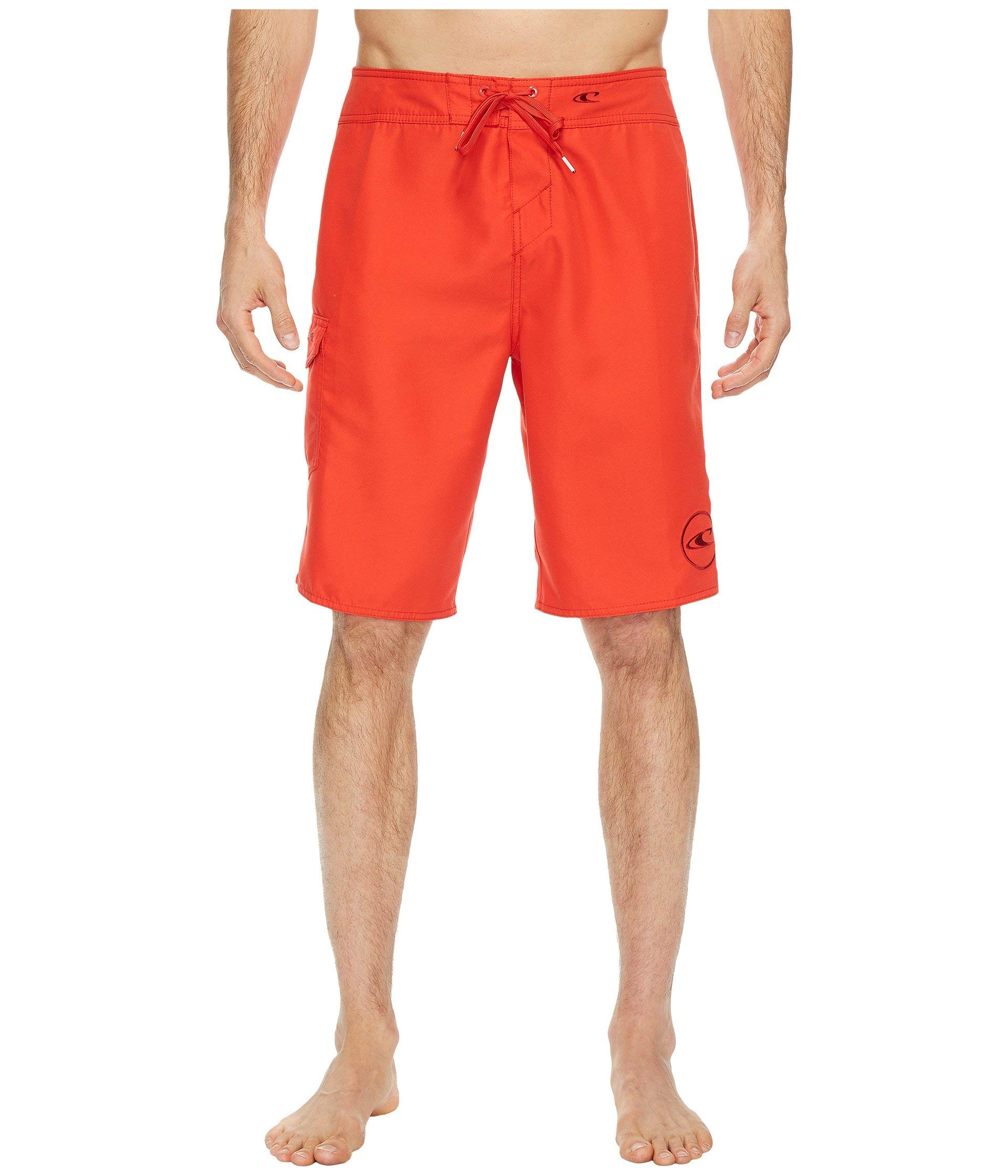 O'NEILLMen's 21 Inch Solid Boardshorts-Water Resistant Swim Trunks for Men with Quick Dry Stretch Fabric and Pockets