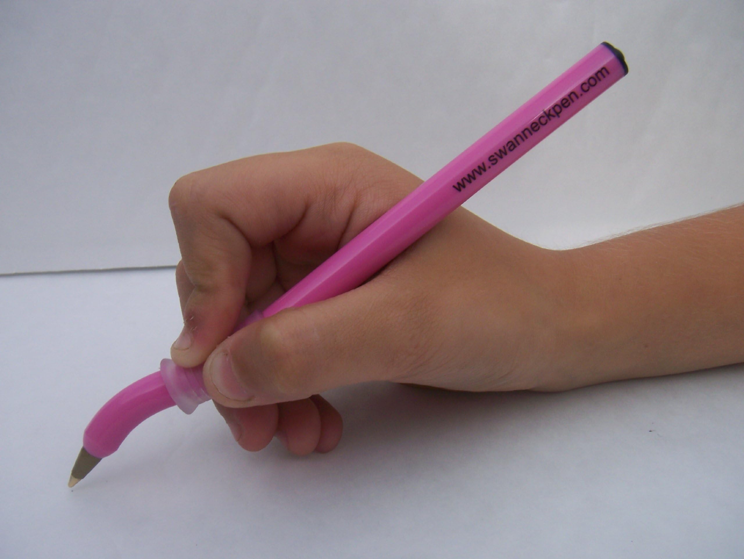Pink Swan Neck Pen with Black Ink Left Hand Pen in Twin Pack (2)